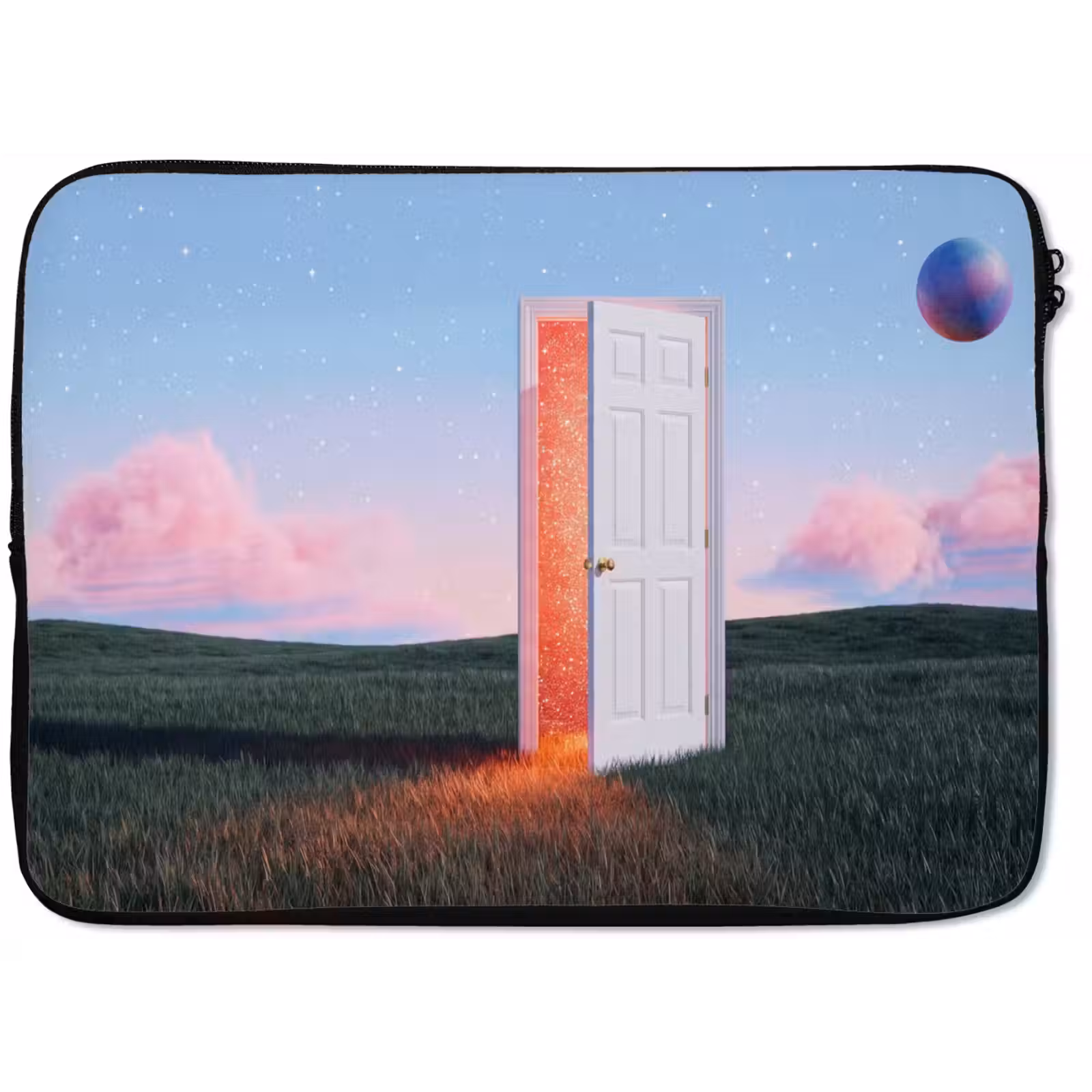 Laptop Sleeve - Door - Fantasy - Space - Deur - Fantasie - Ruimte laptophoes neopreen klein