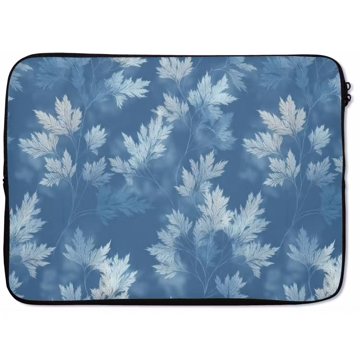 Varen - Botanisch - Patroon - Grijsblauw laptophoes neopreen klein 279 -zkaufland3dotto