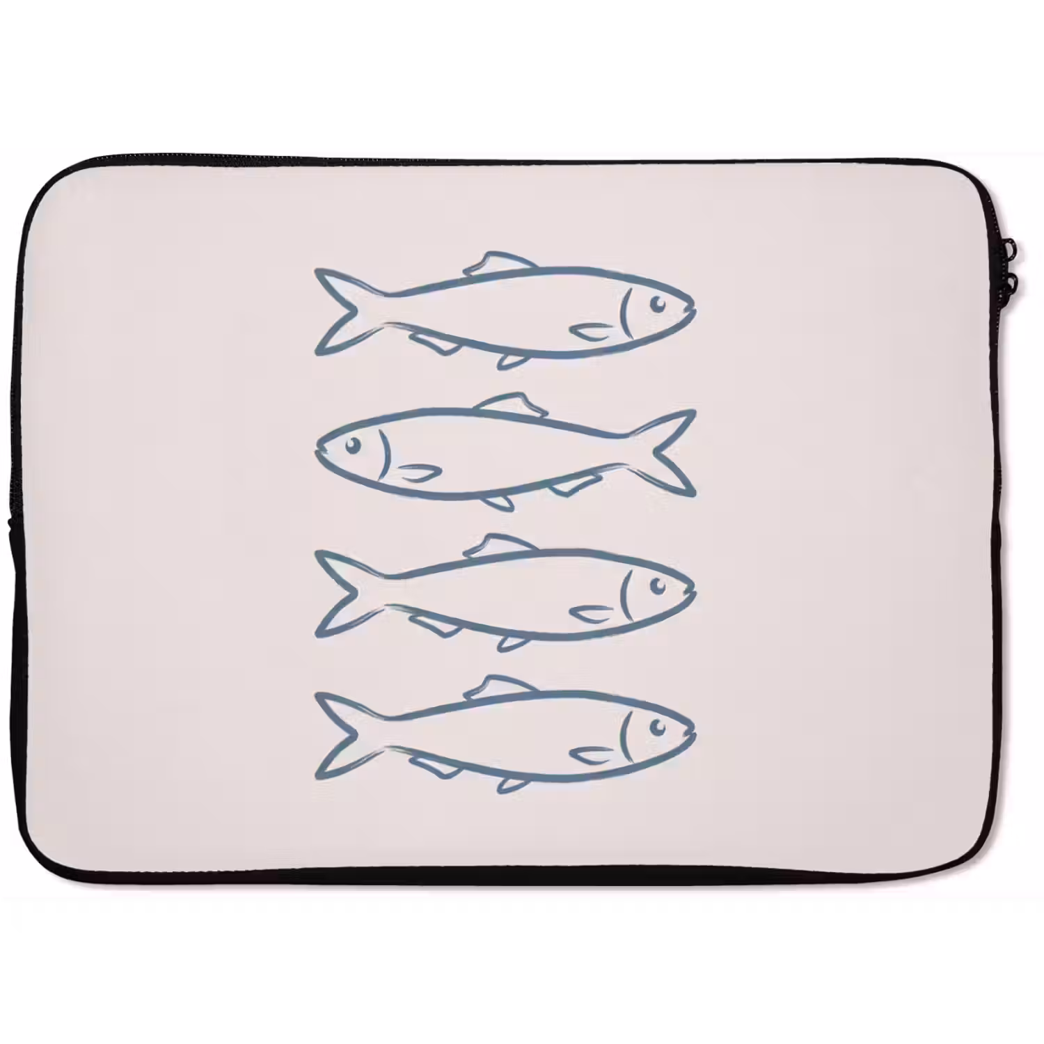 Vis - Vier - Dieren - Abstract - Blauw laptophoes neopreen klein -zkaufland3dotto