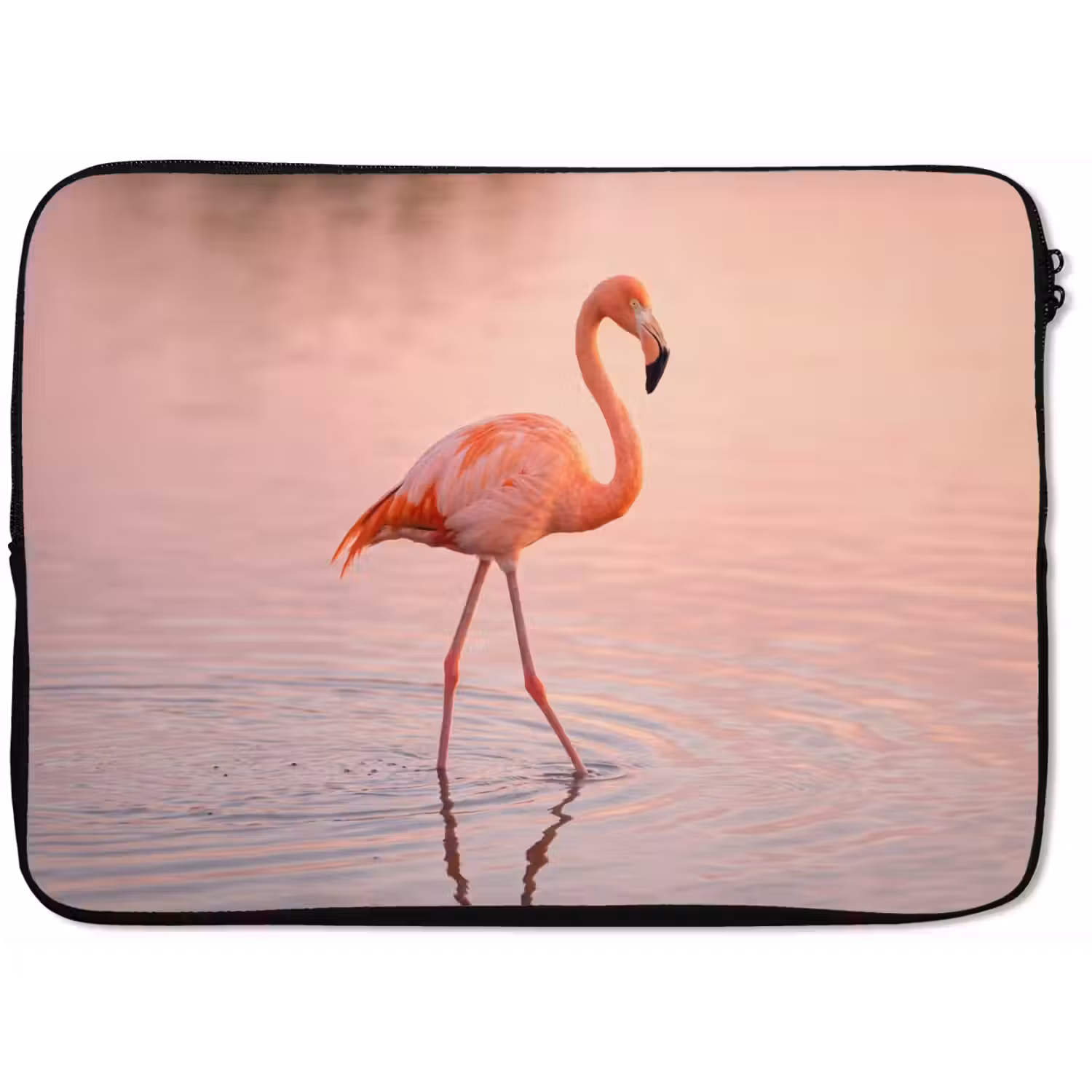 Flamingo - Water - Roze laptophoes neopreen klein -zkaufland3dotto