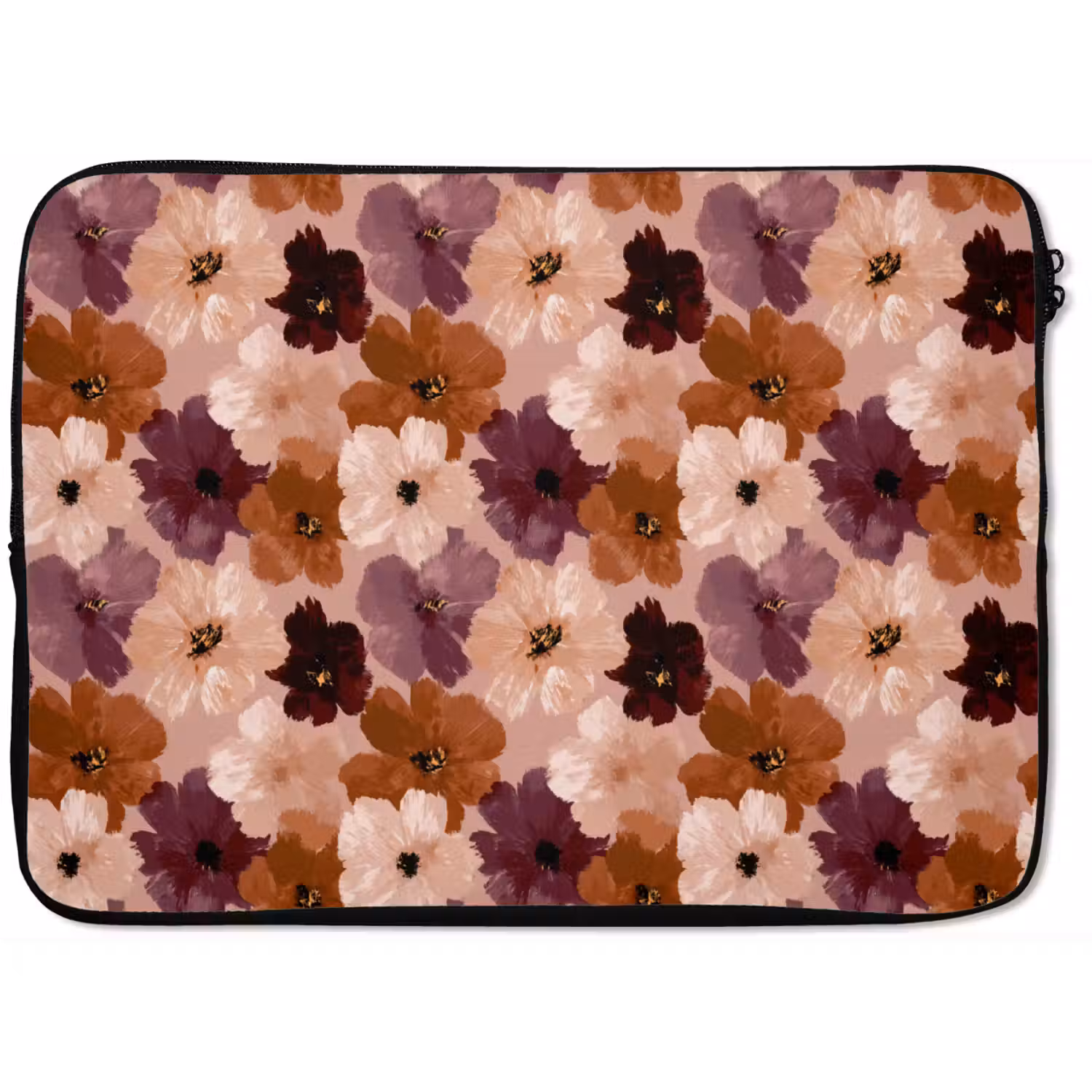 Bloemen - Abstract - Aardetinten laptophoes neopreen klein 279 -zkaufland3dotto