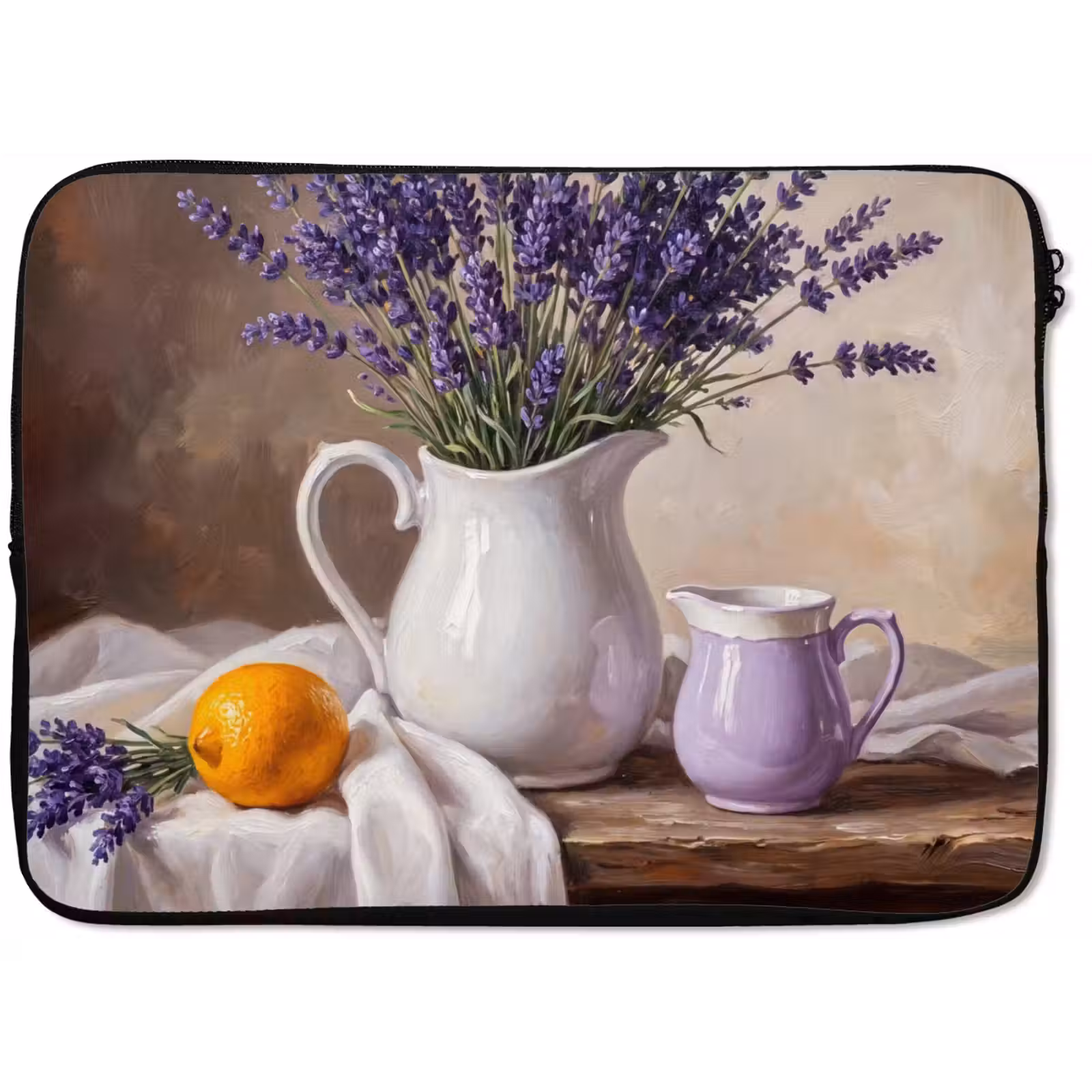 Laptop Sleeve - Flowers - Still Life - Purple - Bloemen - Stilleven - Paars laptophoes neopreen klein