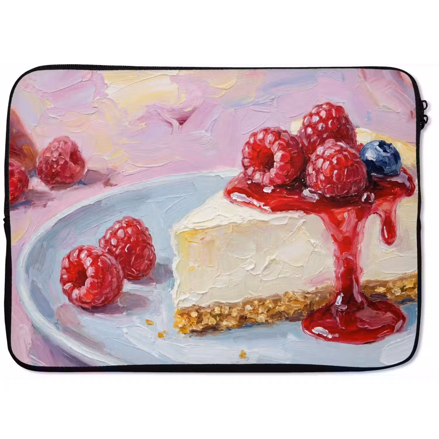 Eten - Cheesecake - Bessen - Abstract - Roze laptophoes neopreen klein -zkaufland3dotto