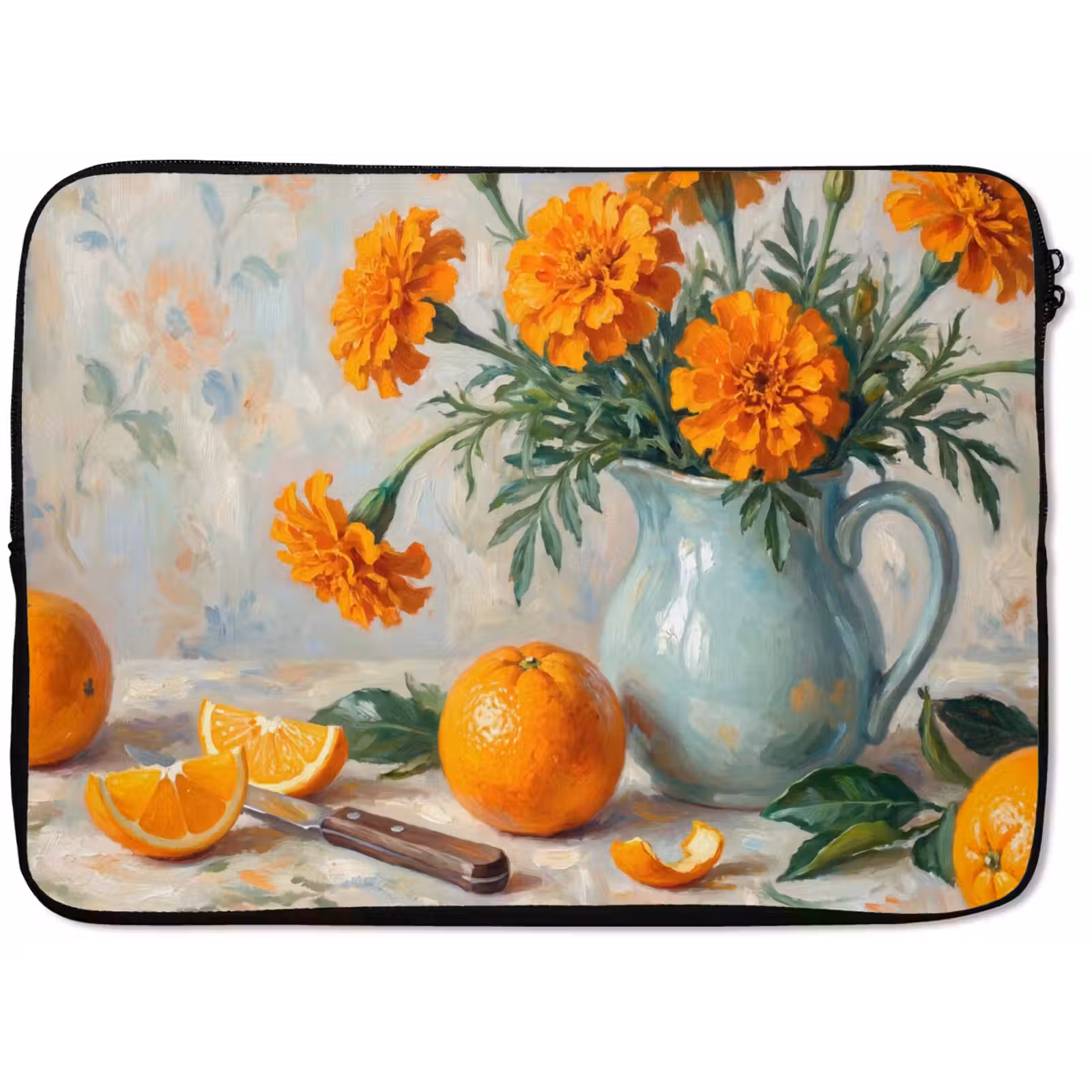 Laptop Sleeve - Food - Orange - Art - Eten - Oranje - Kunst laptophoes neopreen klein