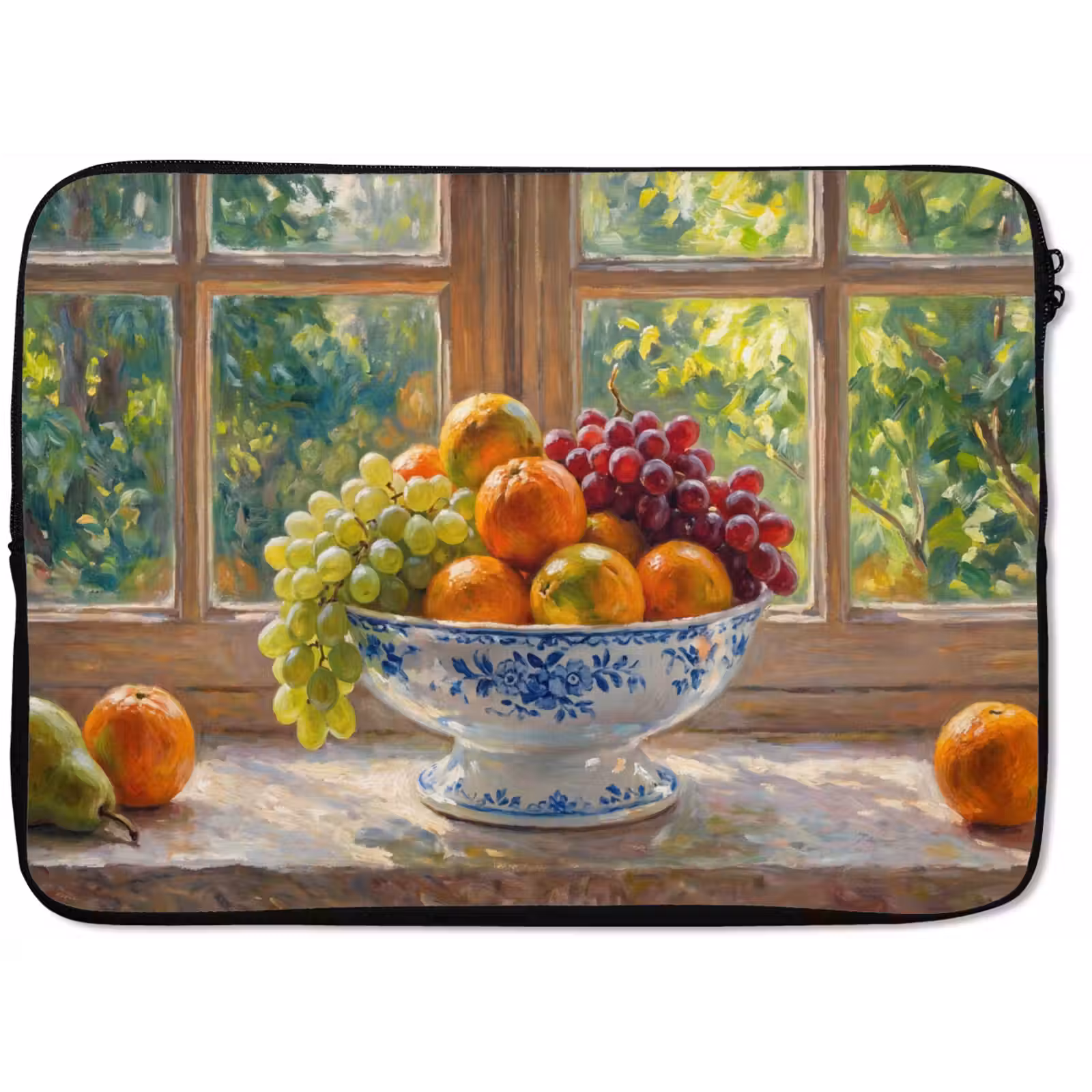 Laptop Sleeve - Fruit - Windowsill - Nature - Fruit - Vensterbank - Natuur laptophoes neopreen klein