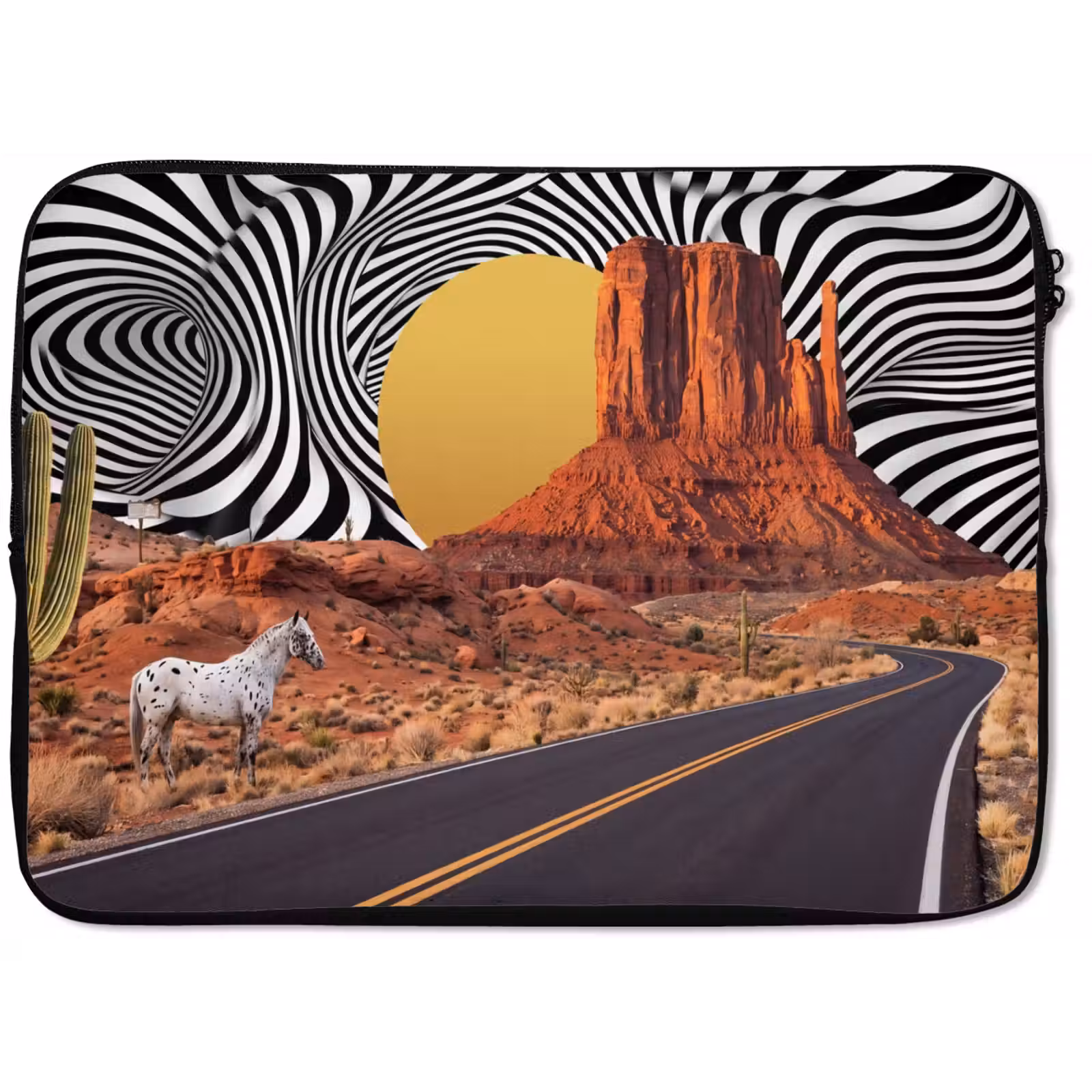 Laptop Sleeve - Horse - Desert - Nature - Paard - Woestijn - Natuur laptophoes neopreen klein
