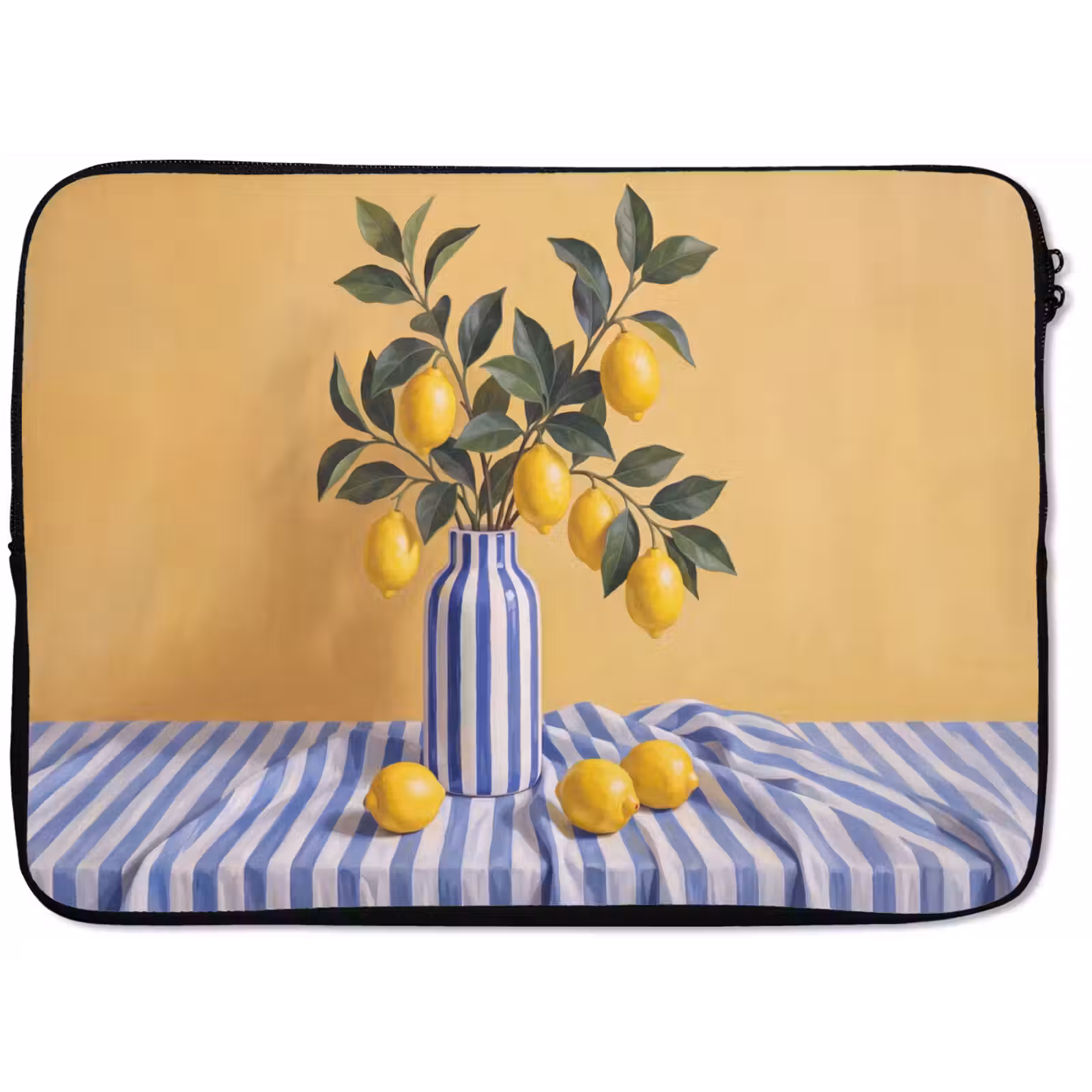 Laptop Sleeve - Lemon - Still Life - Modern - Citroen - Stilleven - Modern laptophoes neopreen klein