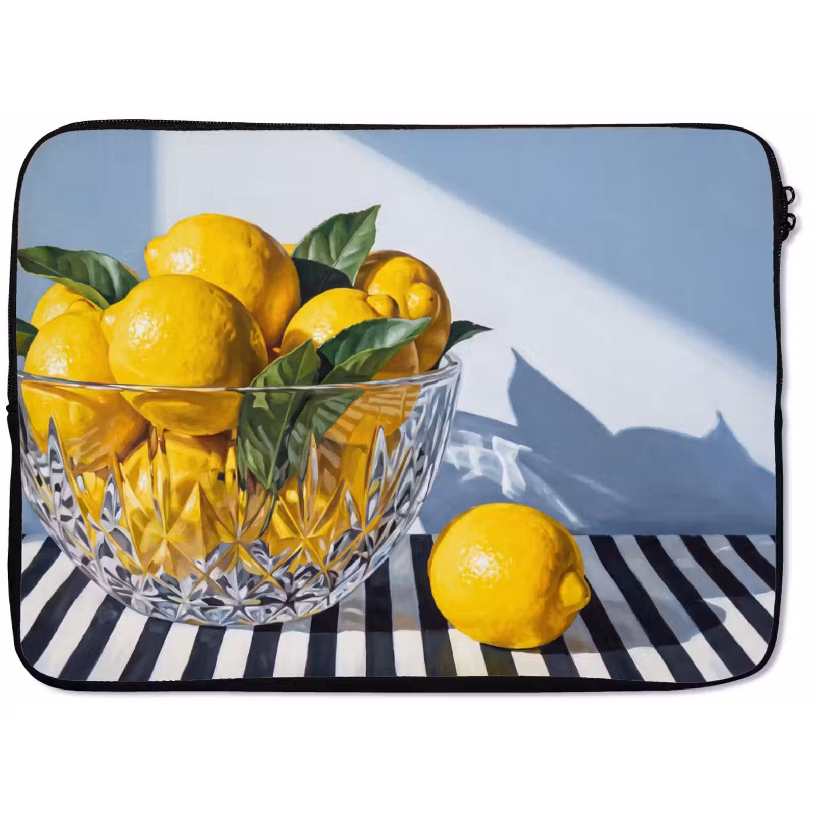 Laptop Sleeve - Lemons - Fruit - Yellow - Citroenen - Fruit - Geel laptophoes neopreen klein