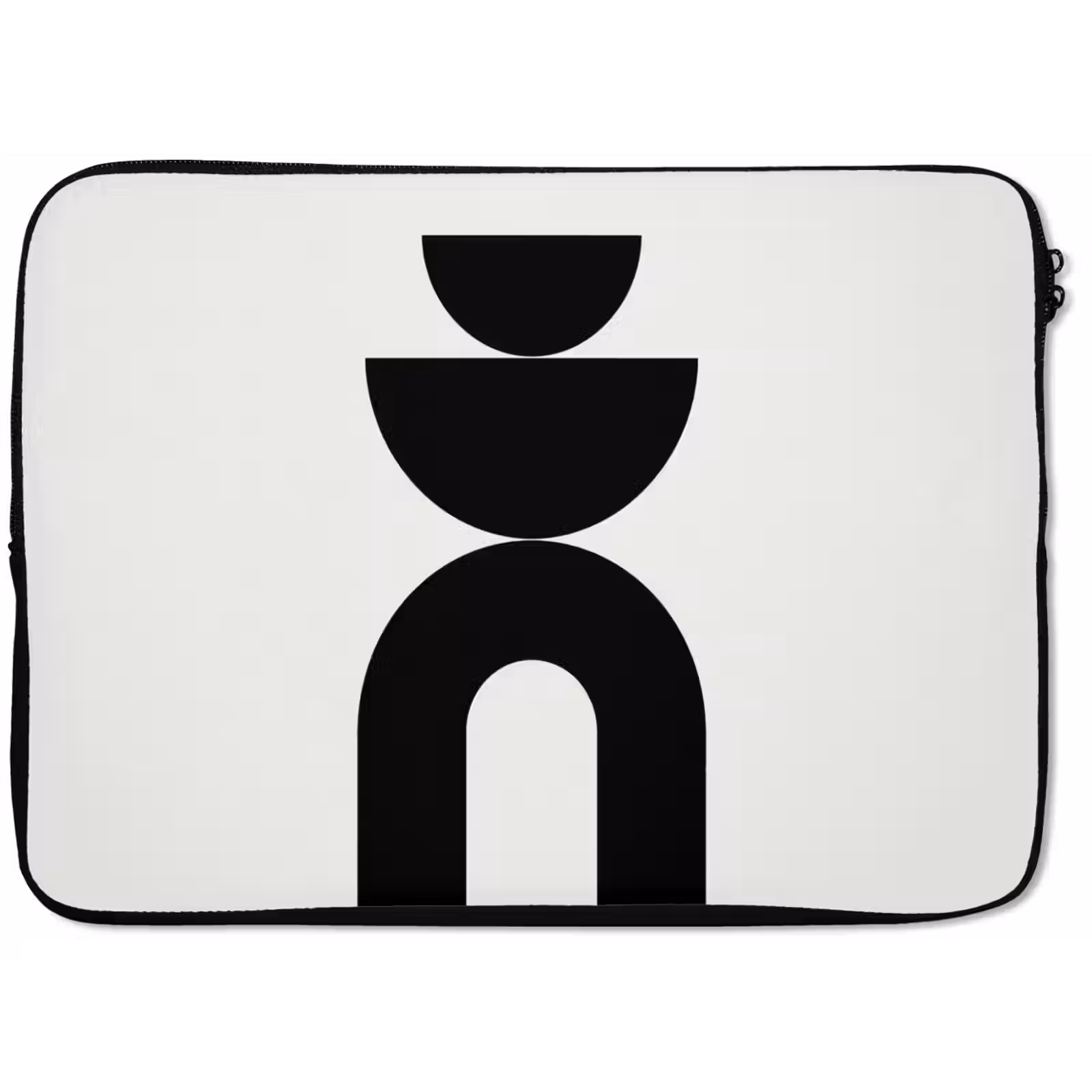 Laptop Sleeve - Minimalist - Art - White - Minimalistisch - Kunst - Wit laptophoes neopreen klein