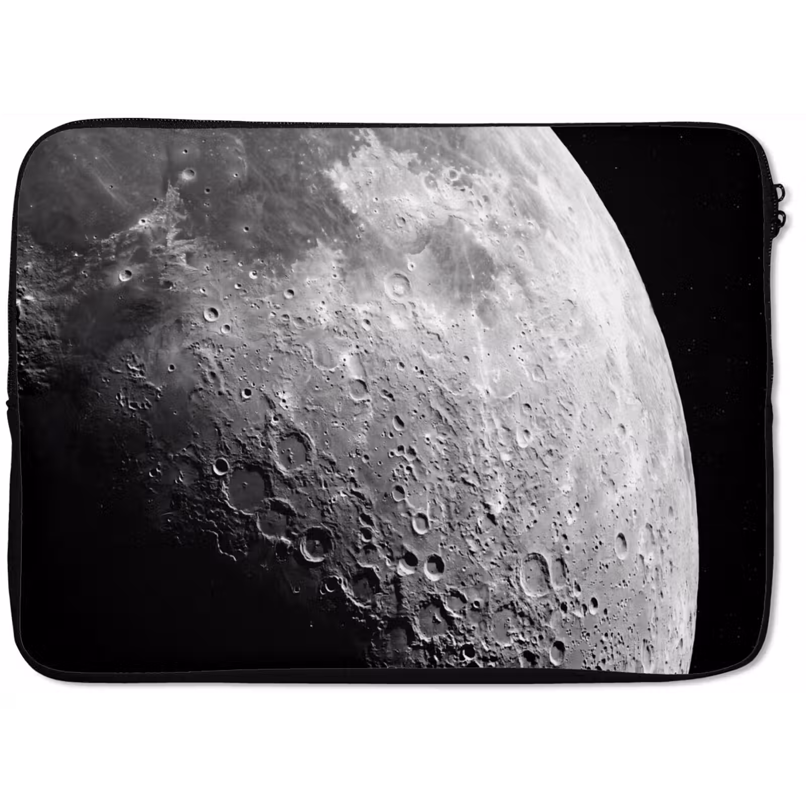 Laptop Sleeve - Moon - Craters - Space - Maan - Kraters - Ruimte laptophoes neopreen klein