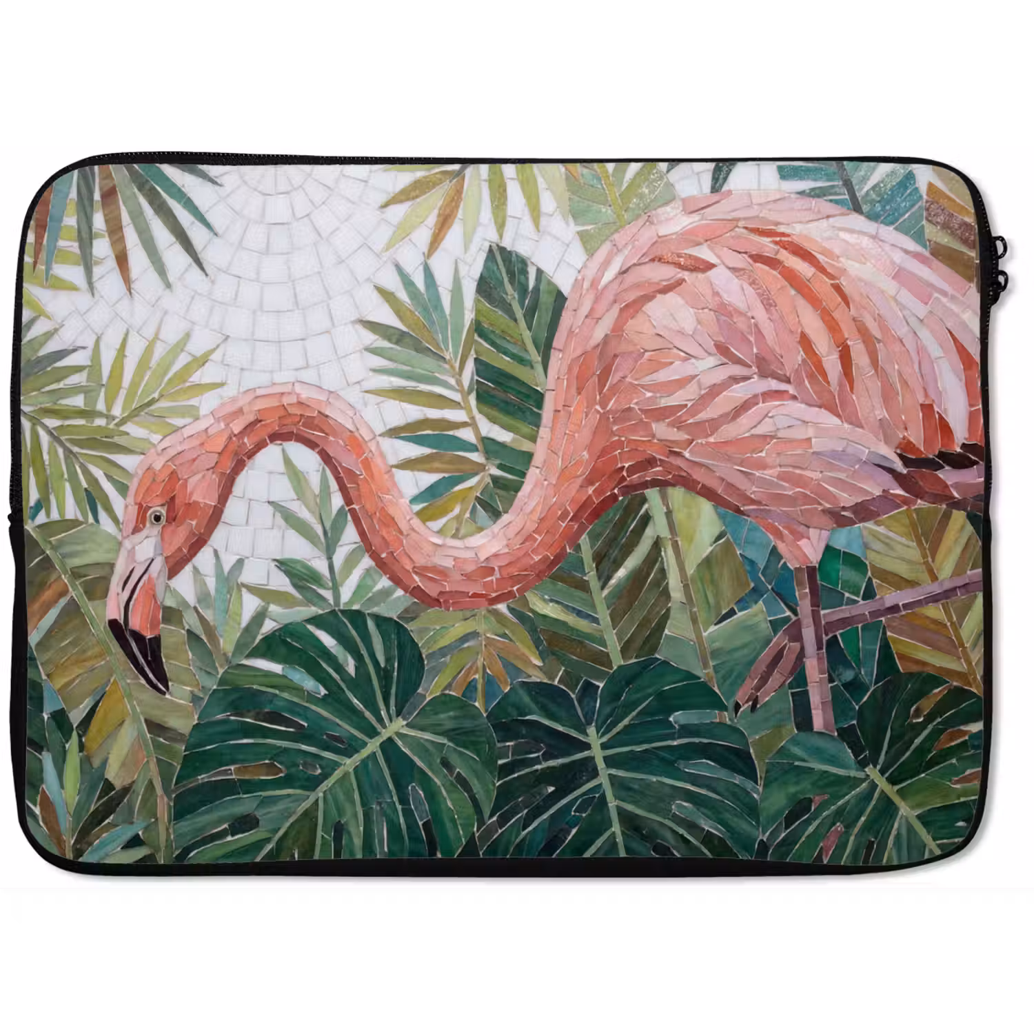 Natuur - Bladeren - Abstract - Groen - Vogel laptophoes neopreen klein -zkaufland3dotto