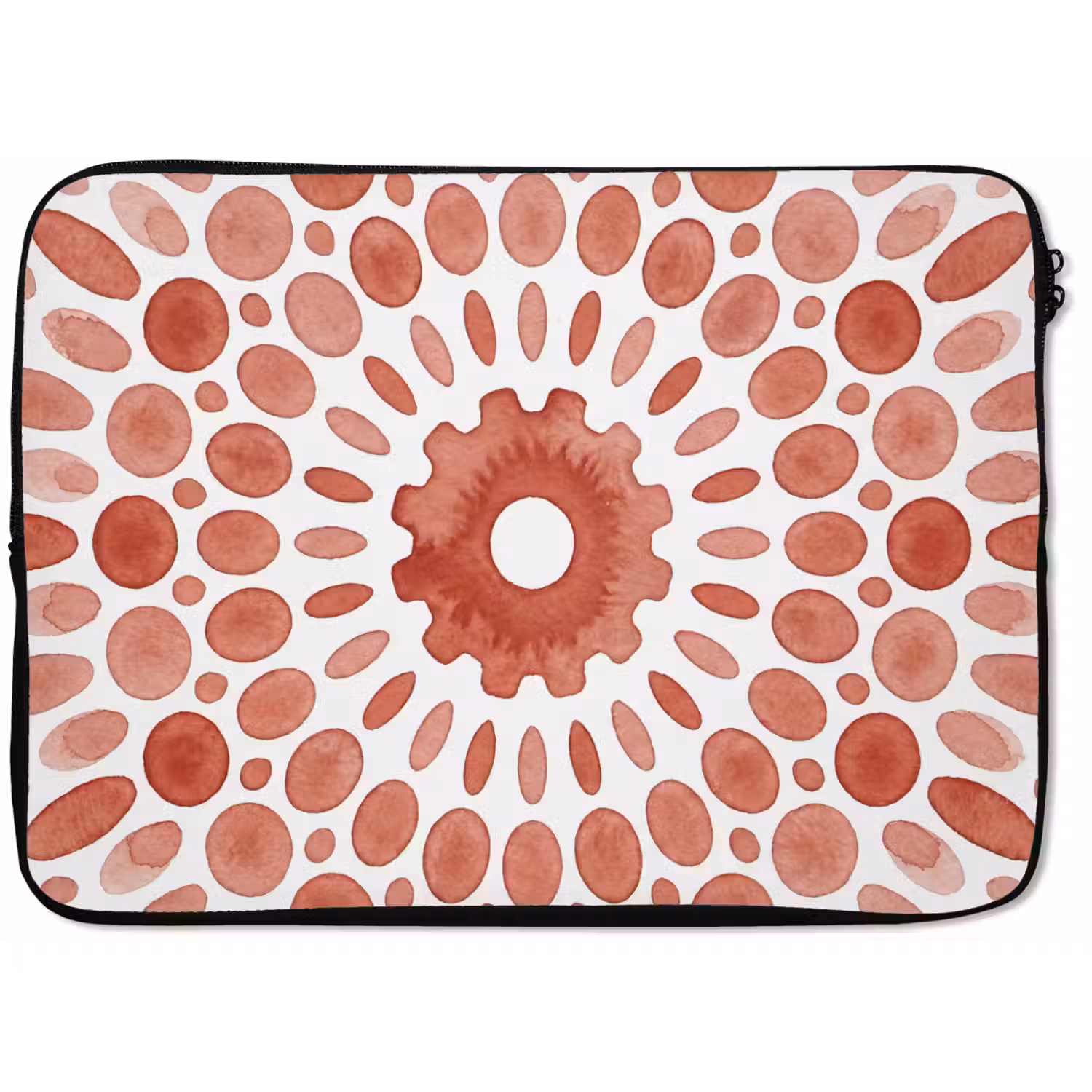 Patroon - Cirkels - Abstract - Modern - Rood laptophoes neopreen klein -zkaufland3dotto