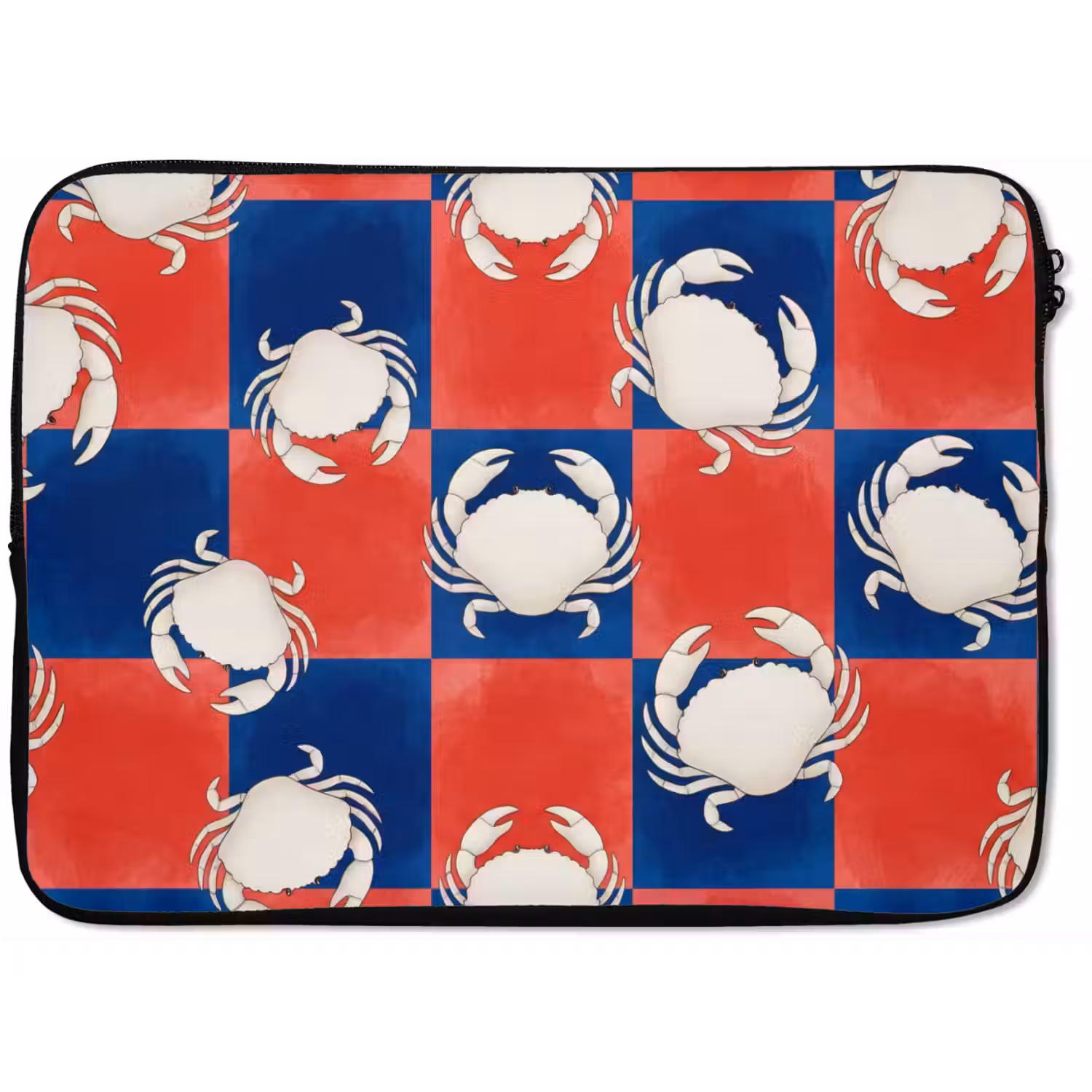 Patroon - Zeeleven - Rood - Blauw - Abstract laptophoes neopreen klein -zkaufland3dotto