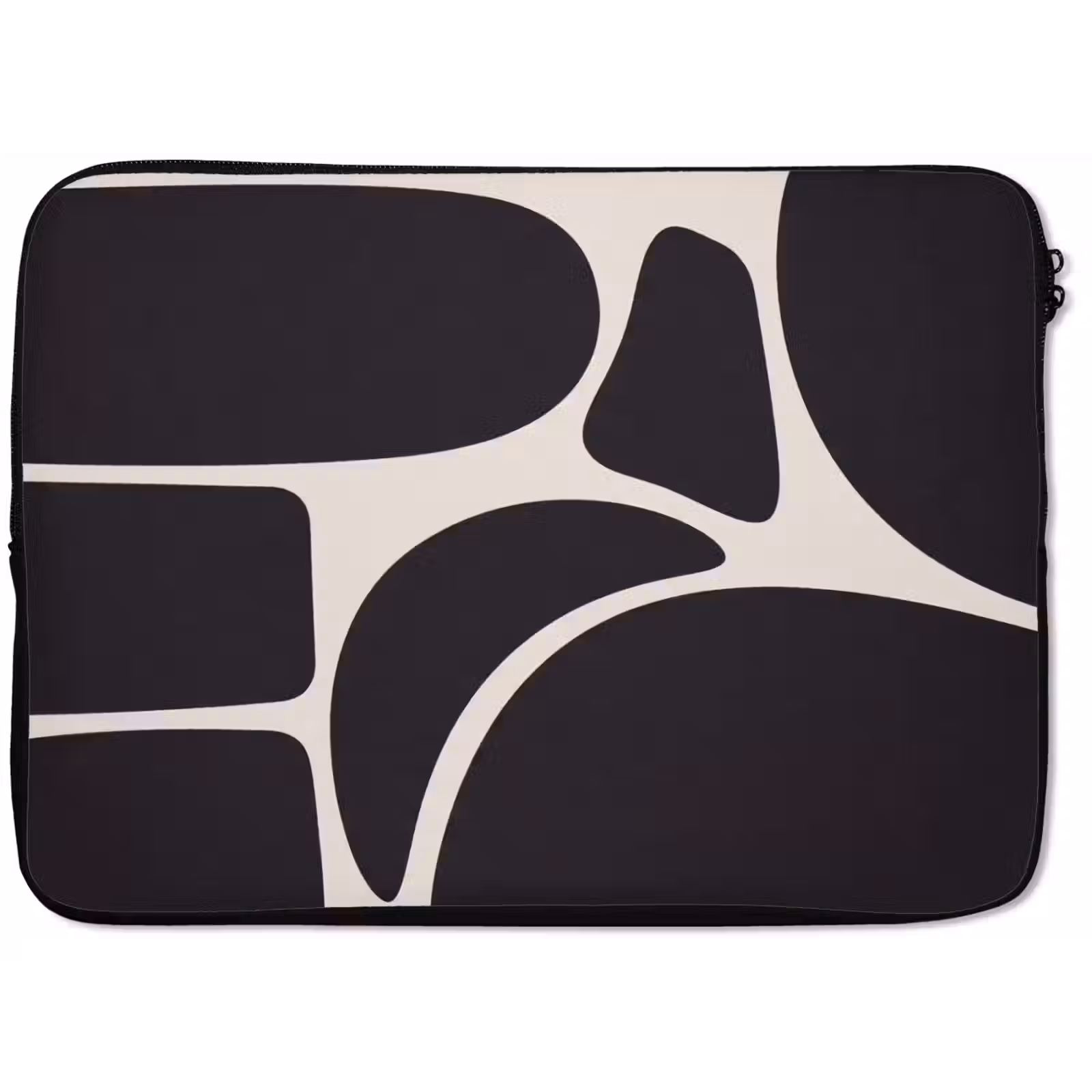 Laptop Sleeve - Pattern - Organic - Black - Patroon - Organisch - Zwart laptophoes neopreen klein