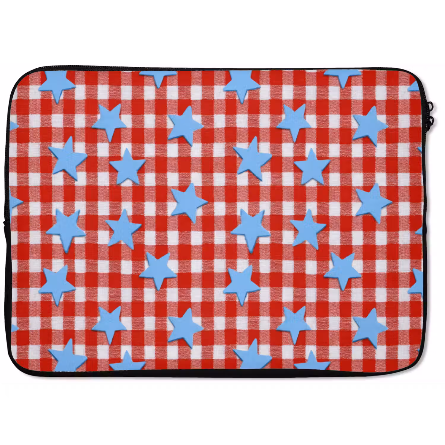 Ruit - Sterren - Rood laptophoes neopreen klein 279 -zkaufland3dotto