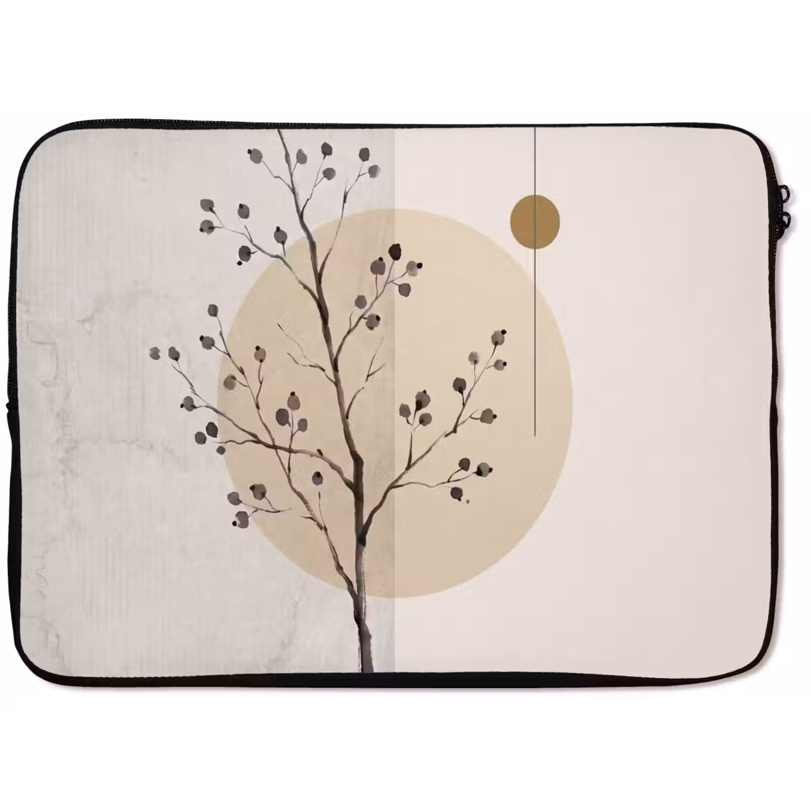 Laptop Sleeve - Plant - Abstract - Beige - Plant - Abstract - Beige laptophoes neopreen klein