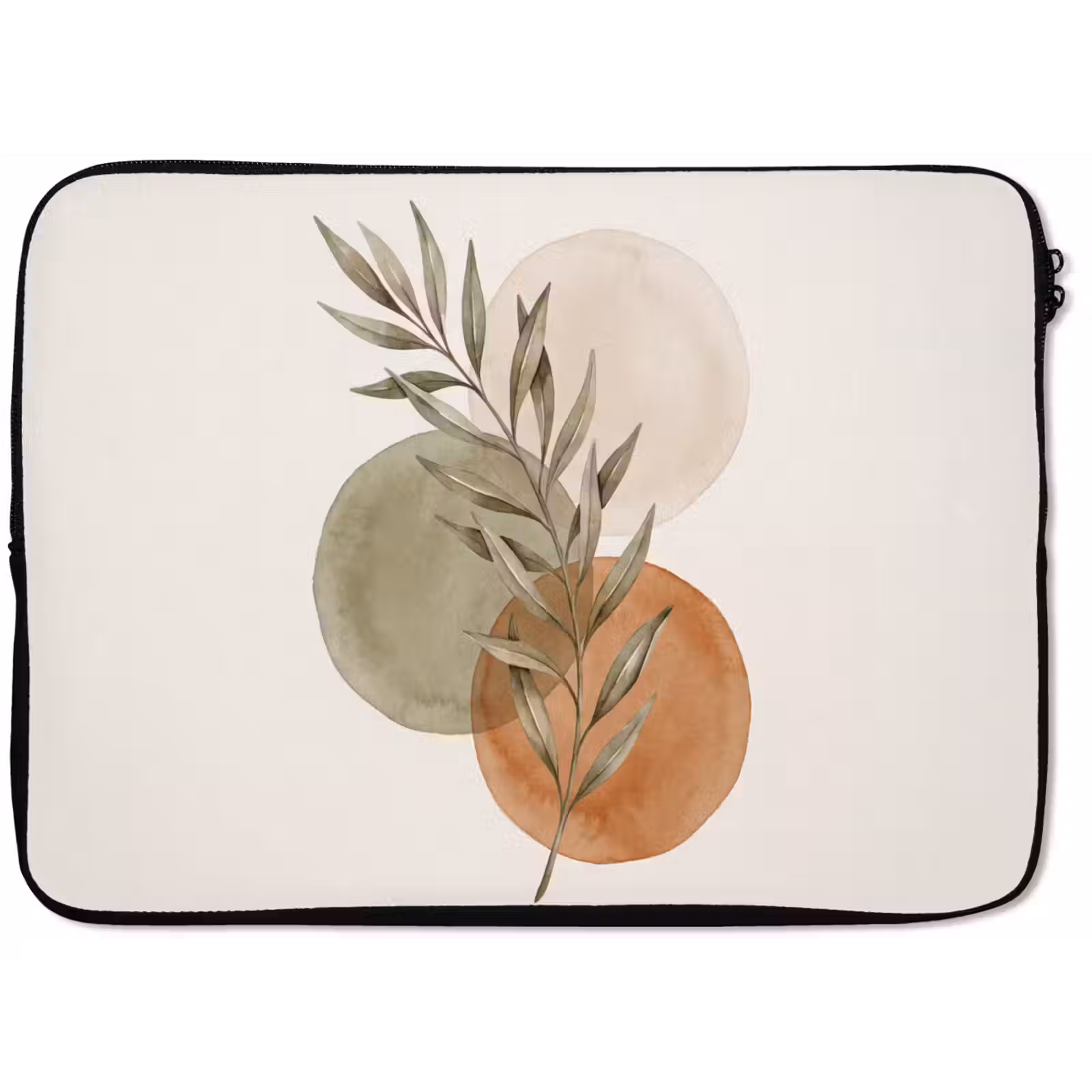 Laptop Sleeve - Plant - Circles - Abstract - Plant - Cirkels - Abstract laptophoes neopreen klein