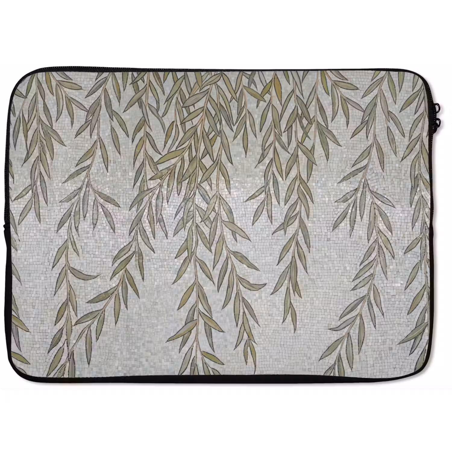 Planten - Mozaïek - Patroon - Groen - Blauw laptophoes neopreen klein -zkaufland3dotto