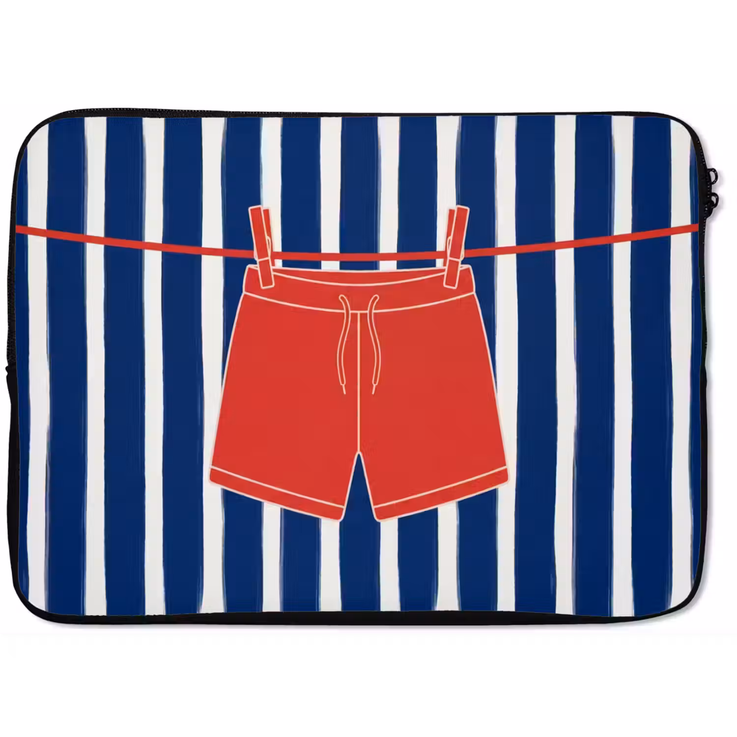 Shorts - Waslijn - Zomer - Illustratie - Rood laptophoes neopreen klein -zkaufland3dotto