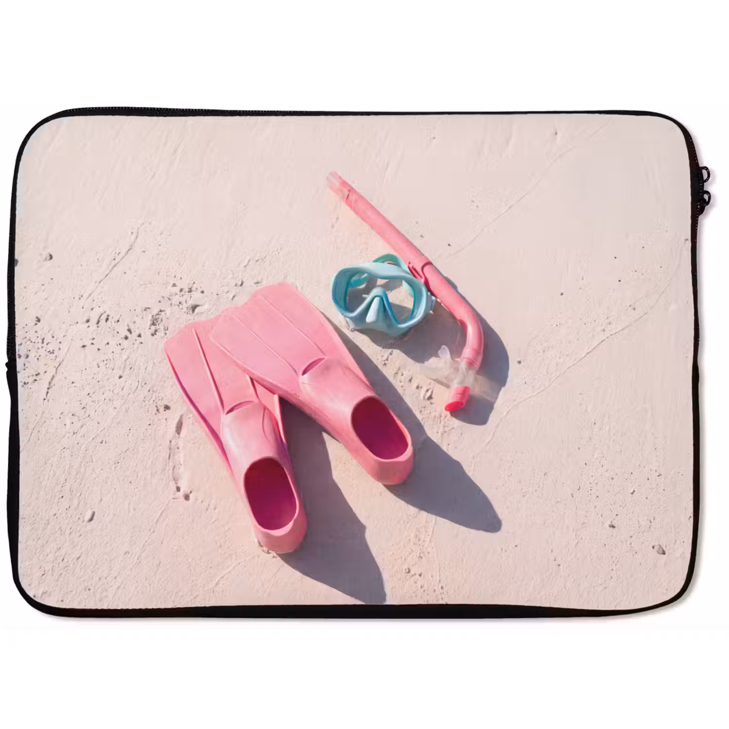 Snorkelset - Strand - Zomer - Roze laptophoes neopreen klein -zkaufland3dotto