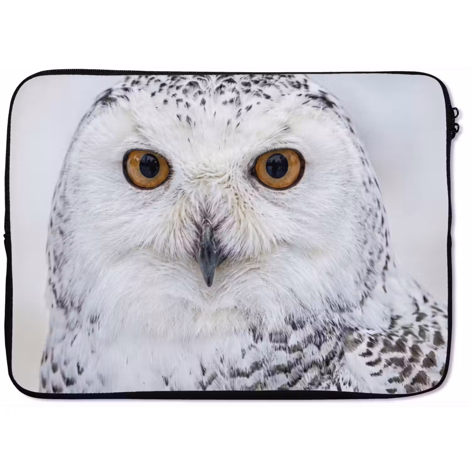 Sneeuwuil - Oog - Wildlife - Wit laptophoes neopreen klein -zkaufland3dotto