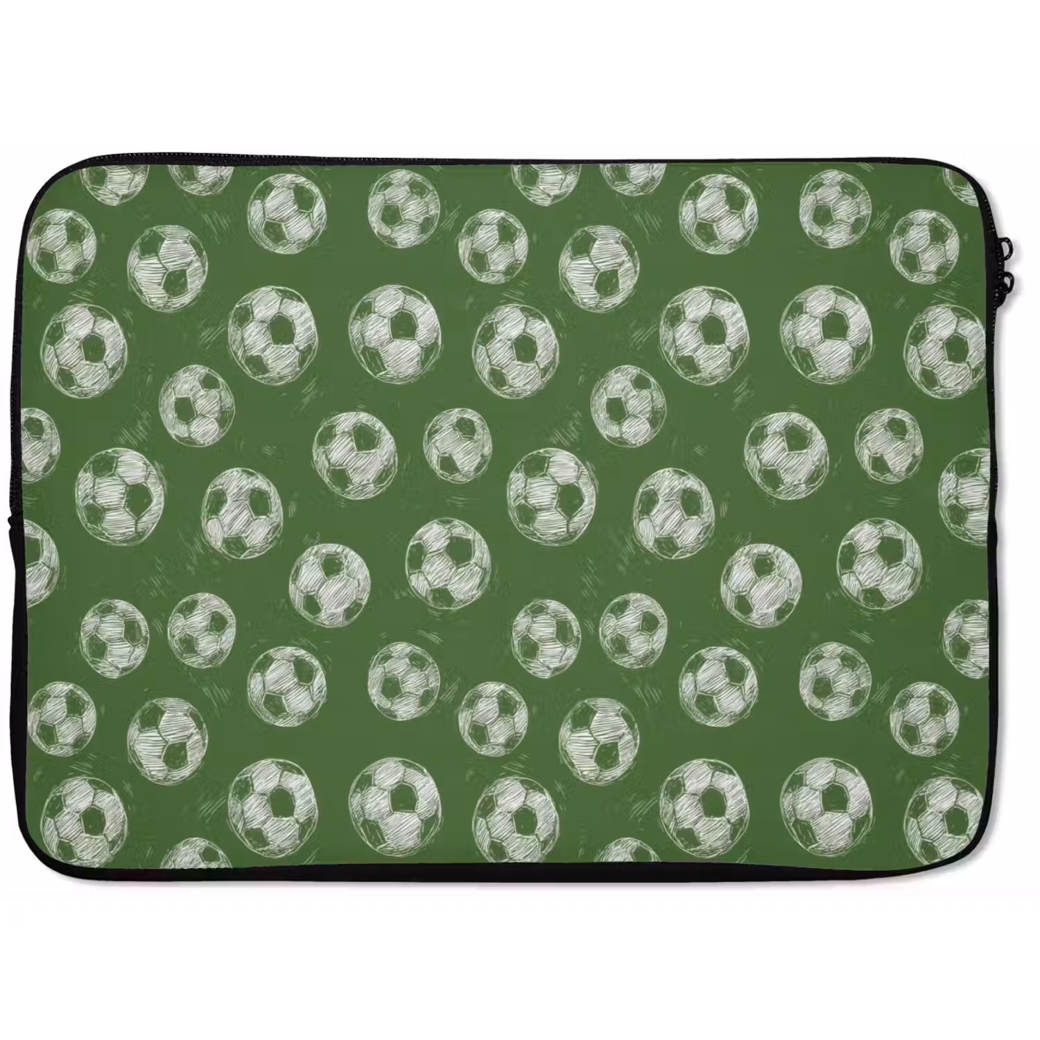Voetbal - Sport - Groen laptophoes neopreen klein 279 -zkaufland3dotto