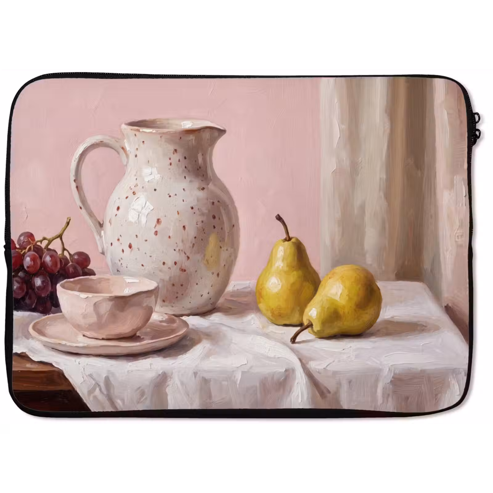 Laptop Sleeve - Still Life - Fruit - Pink - Stilleven - Fruit - Roze laptophoes neopreen klein