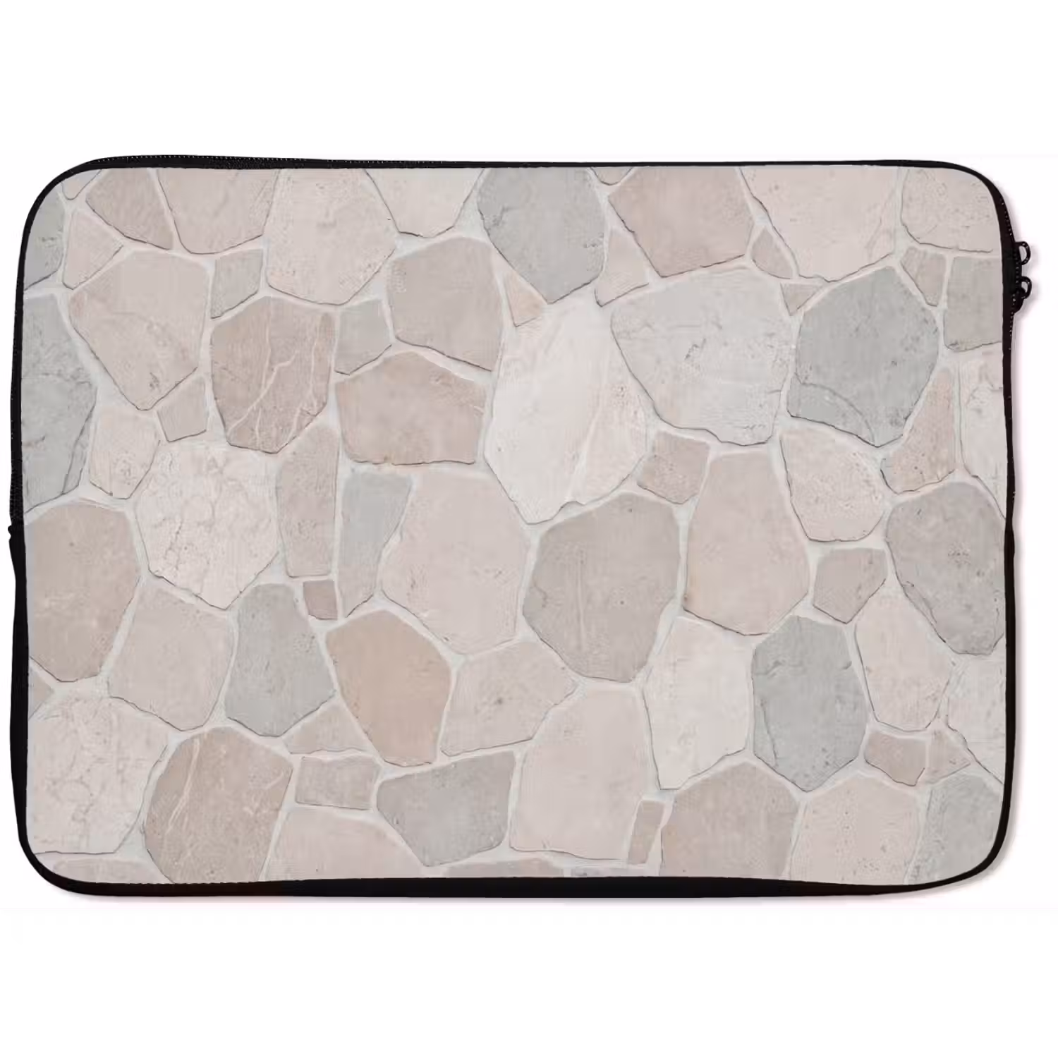 Steen - Patroon - Textuur - Beige laptophoes neopreen klein -zkaufland3dotto