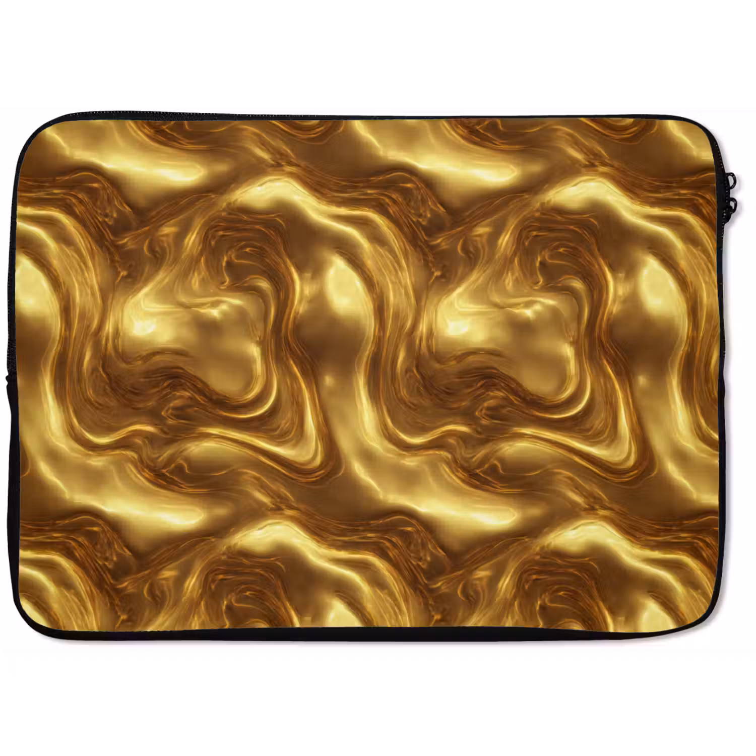 Textuur - Vloeibaar - Organisch - Goud laptophoes neopreen klein 279 -zkaufland3dotto
