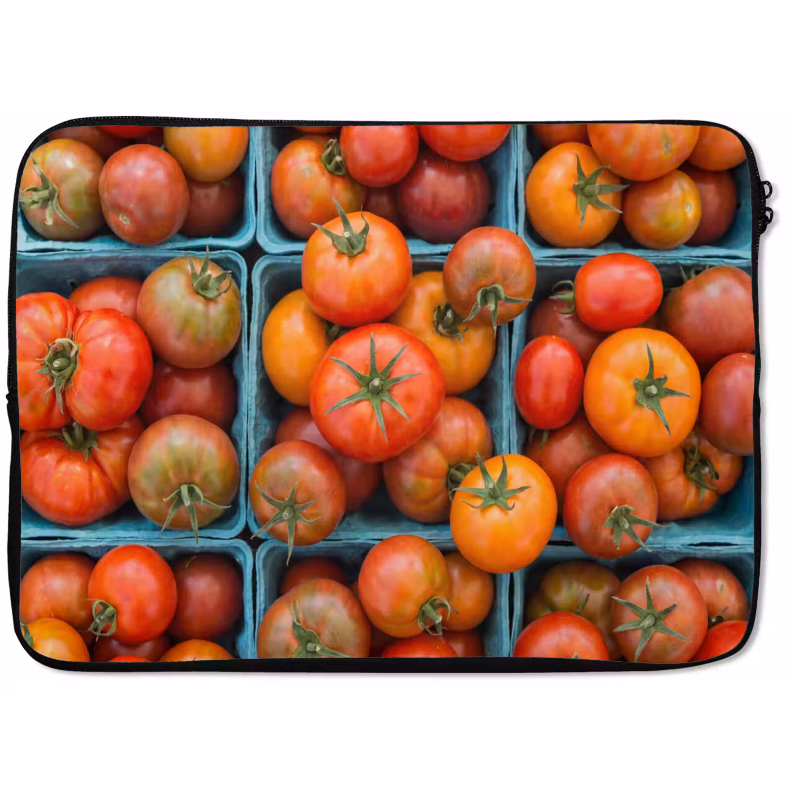 Laptop Sleeve - Tomatoes - Food - Colorful - Tomaten - Eten - Kleurrijk laptophoes neopreen klein