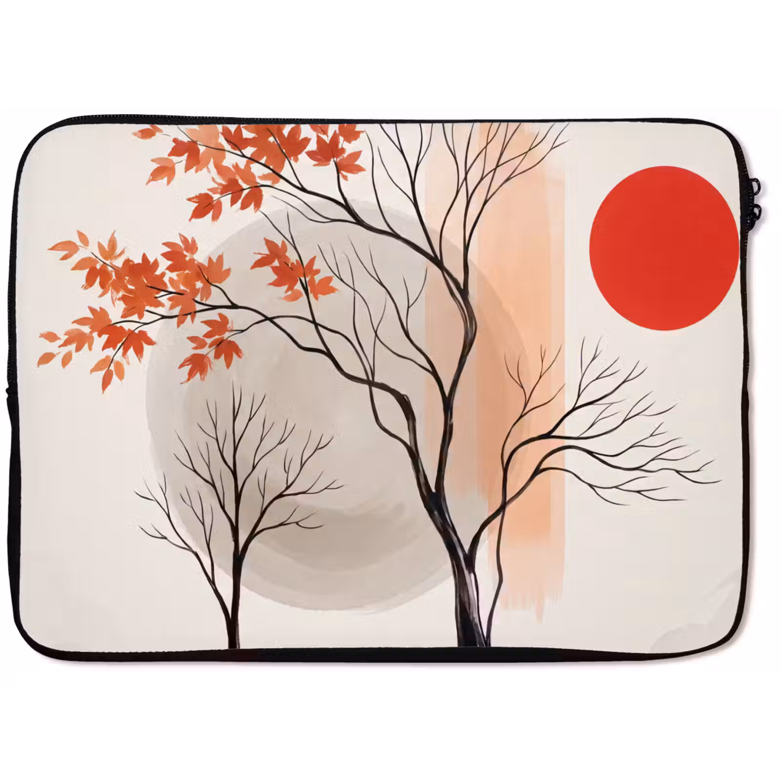 Laptop Sleeve - Tree - Red - Abstract - Boom - Rood - Abstract laptophoes neopreen klein