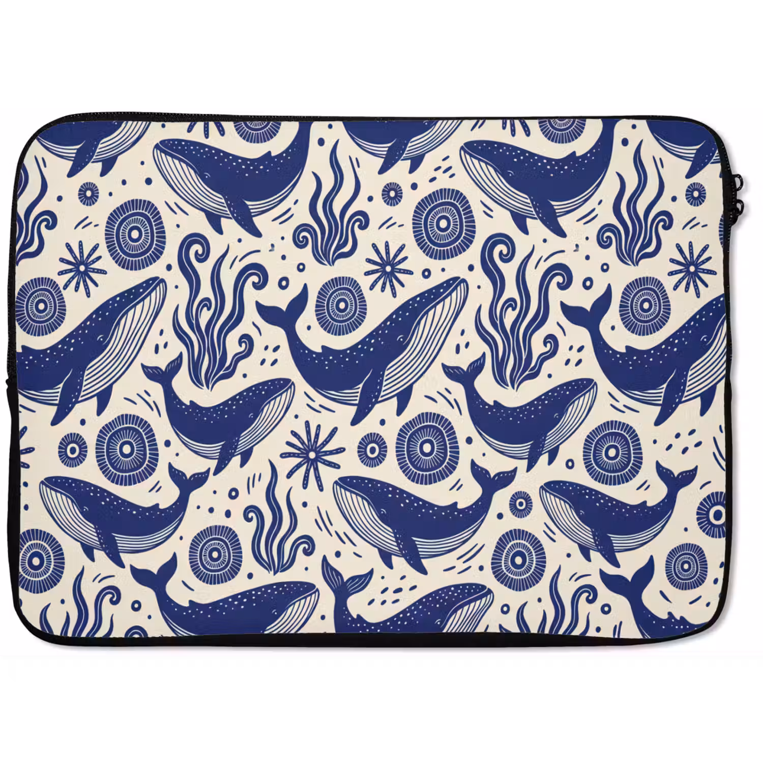 Walvis - Onderwater - Dieren - Abstract - Blauw laptophoes neopreen klein -zkaufland3dotto