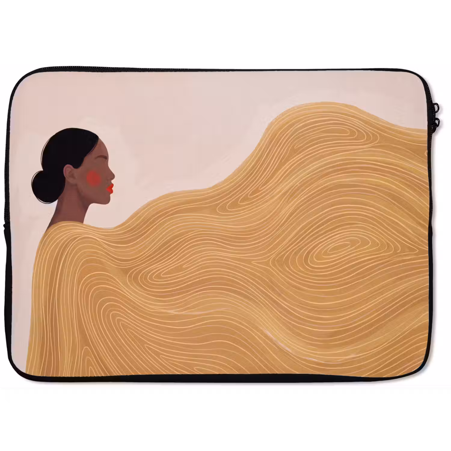 Vrouw - Profiel - Modern - Abstract - Kunst laptophoes neopreen klein -zkaufland3dotto