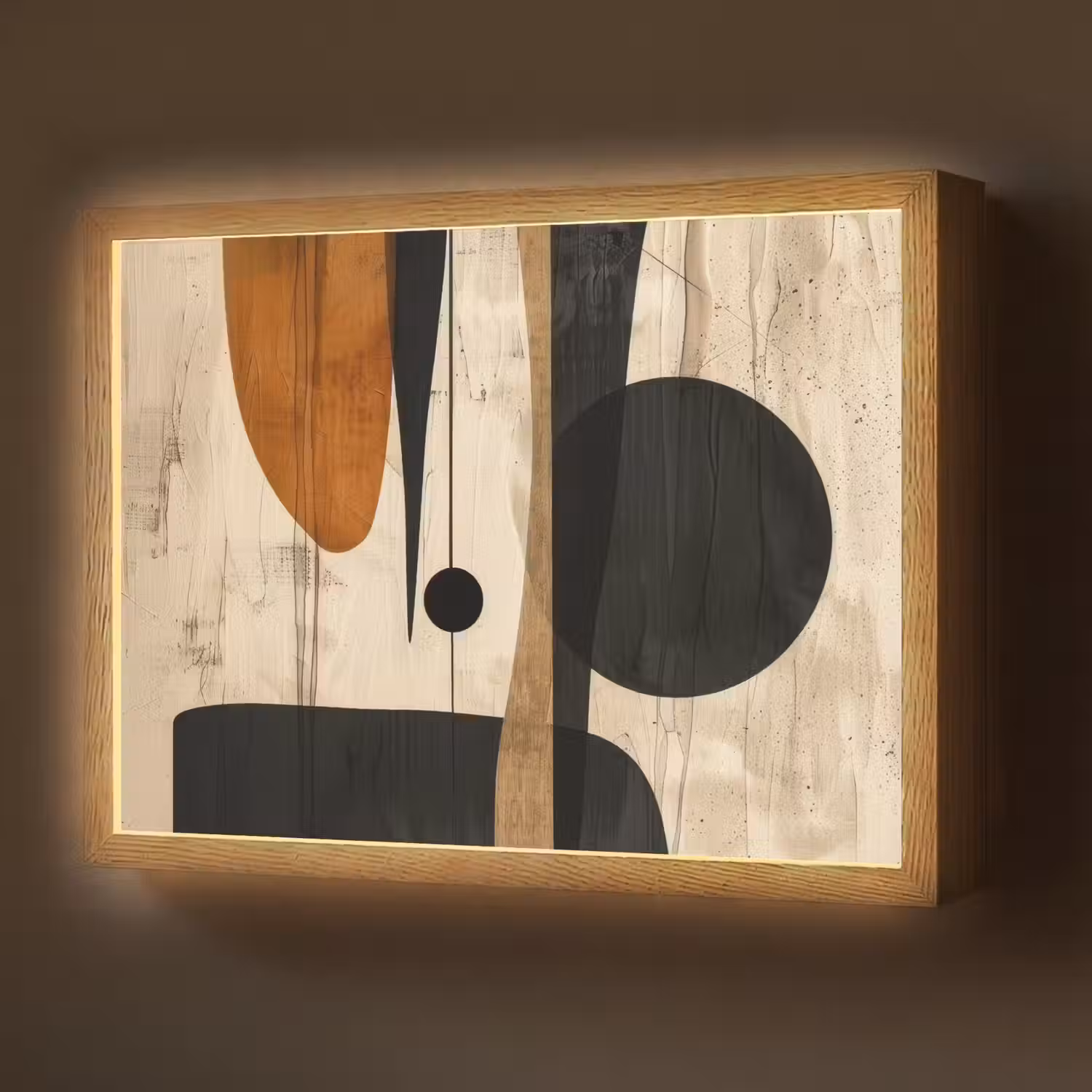 Abstract - Kunst - Vormen - Modern Light Box met batterij (Wandlamp) middel -z3d_website