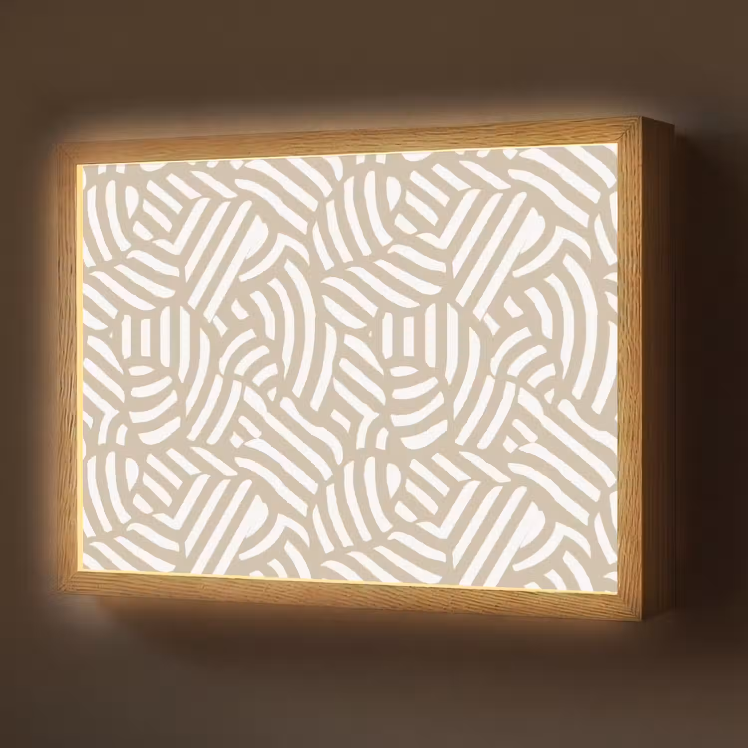 Abstract - Modern - Beige Light Box met batterij (Wandlamp) middel 907 -z3d_website