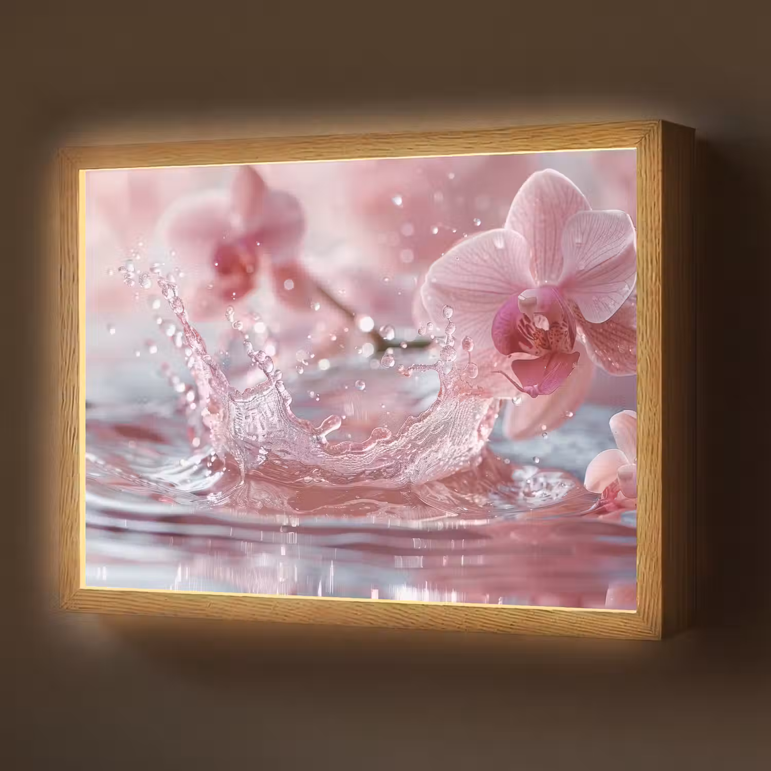 Abstract - Modern - Water - Orchidee Light Box met batterij (Wandlamp) middel -z3d_website