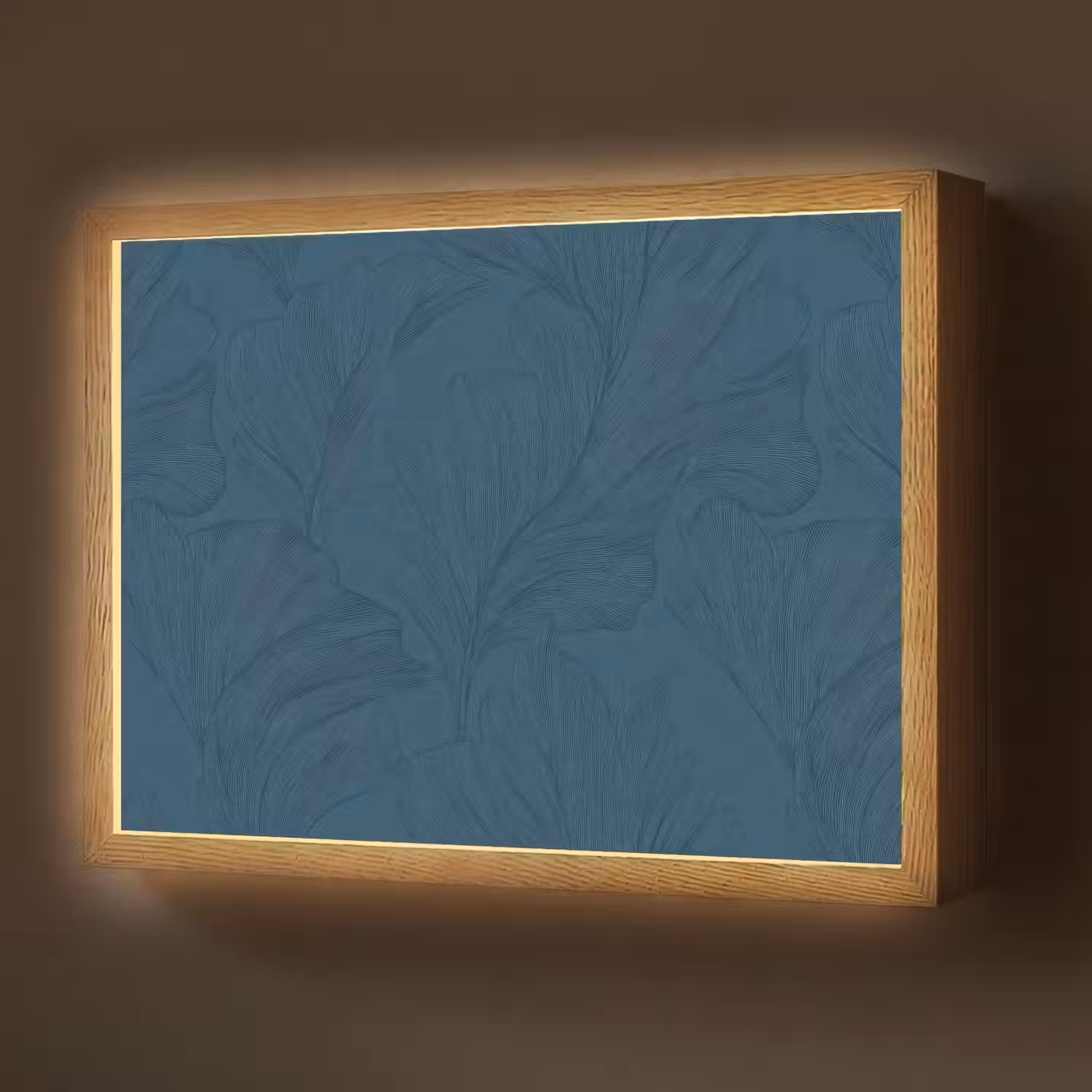 Abstract - Patroon - Donkerblauw - Elegant Light Box met batterij (Wandlamp) middel 907 -z3d_website