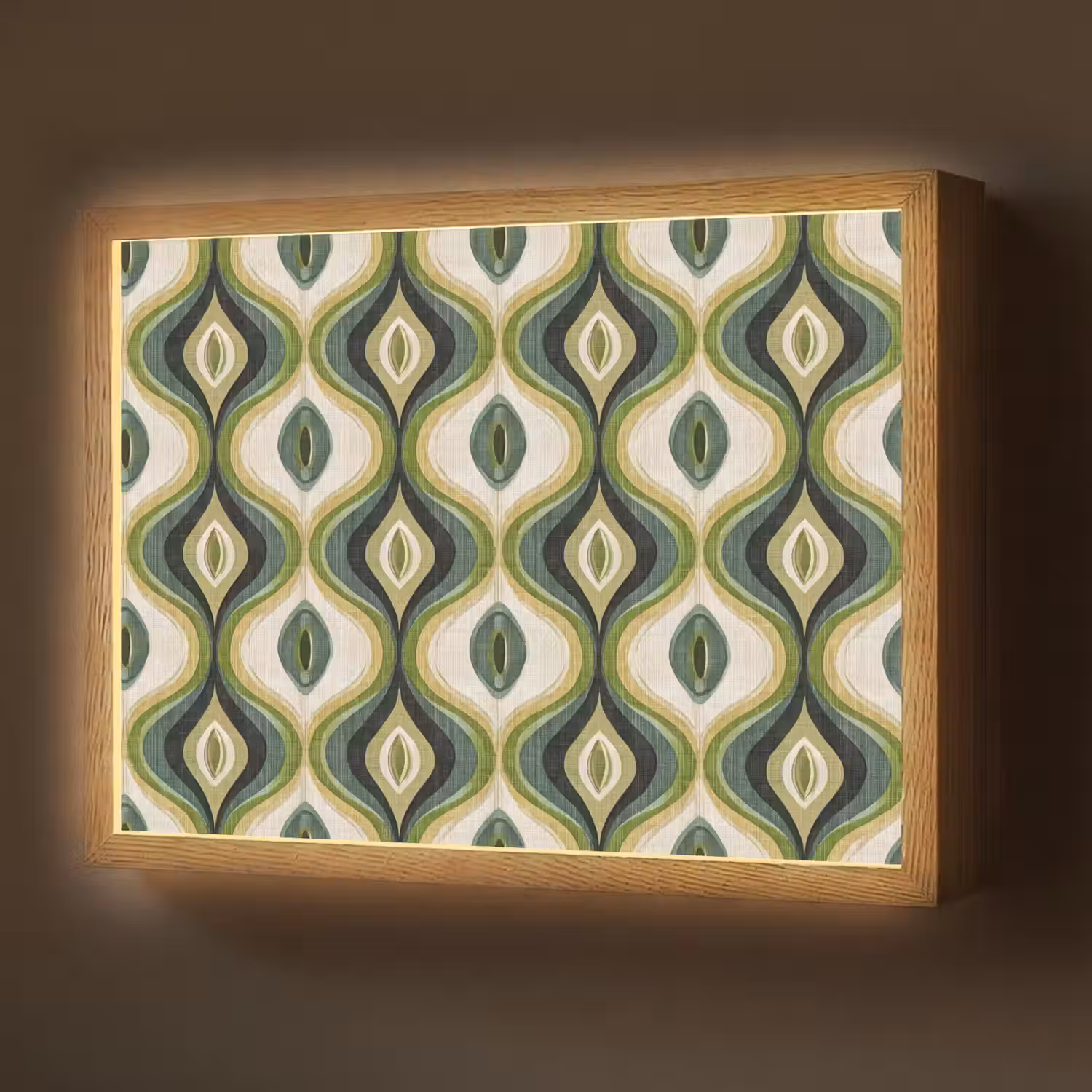 Abstract - Ritmisch - Groen Light Box met batterij (Wandlamp) middel 907 -z3d_website