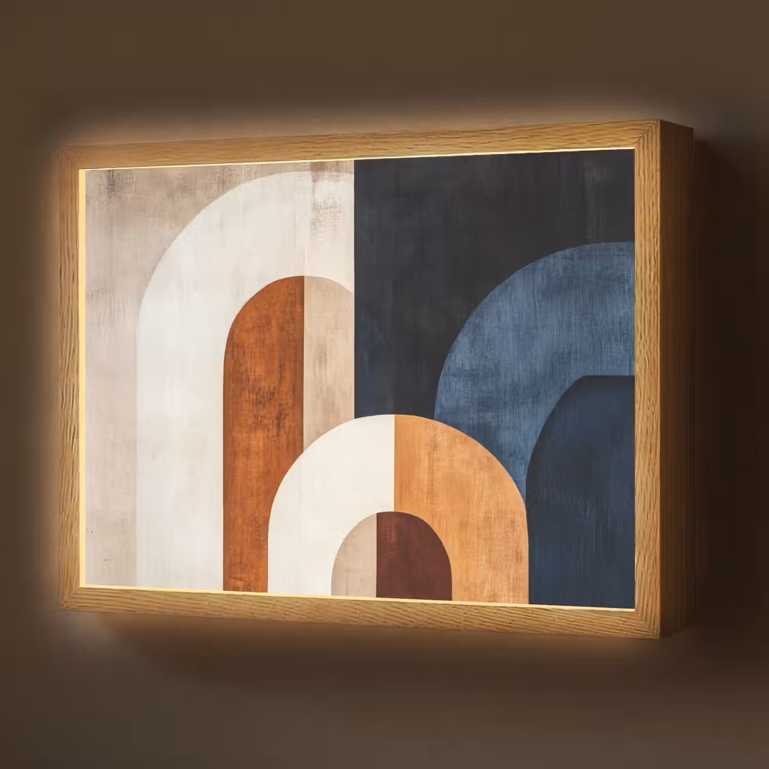 Abstract - Vormen - Donkerblauw Light Box met batterij (Wandlamp) middel -z3d_website