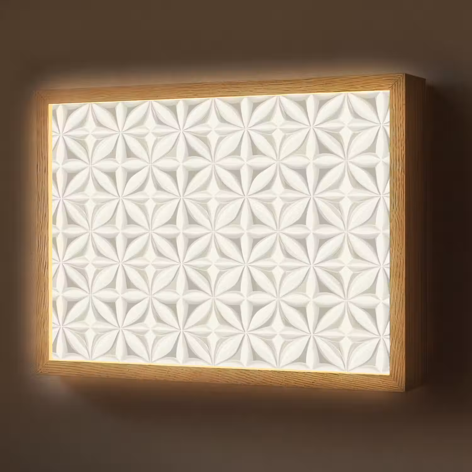 Abstract - Structuur - Grijs - Wit Light Box met batterij (Wandlamp) middel 907 -z3d_website