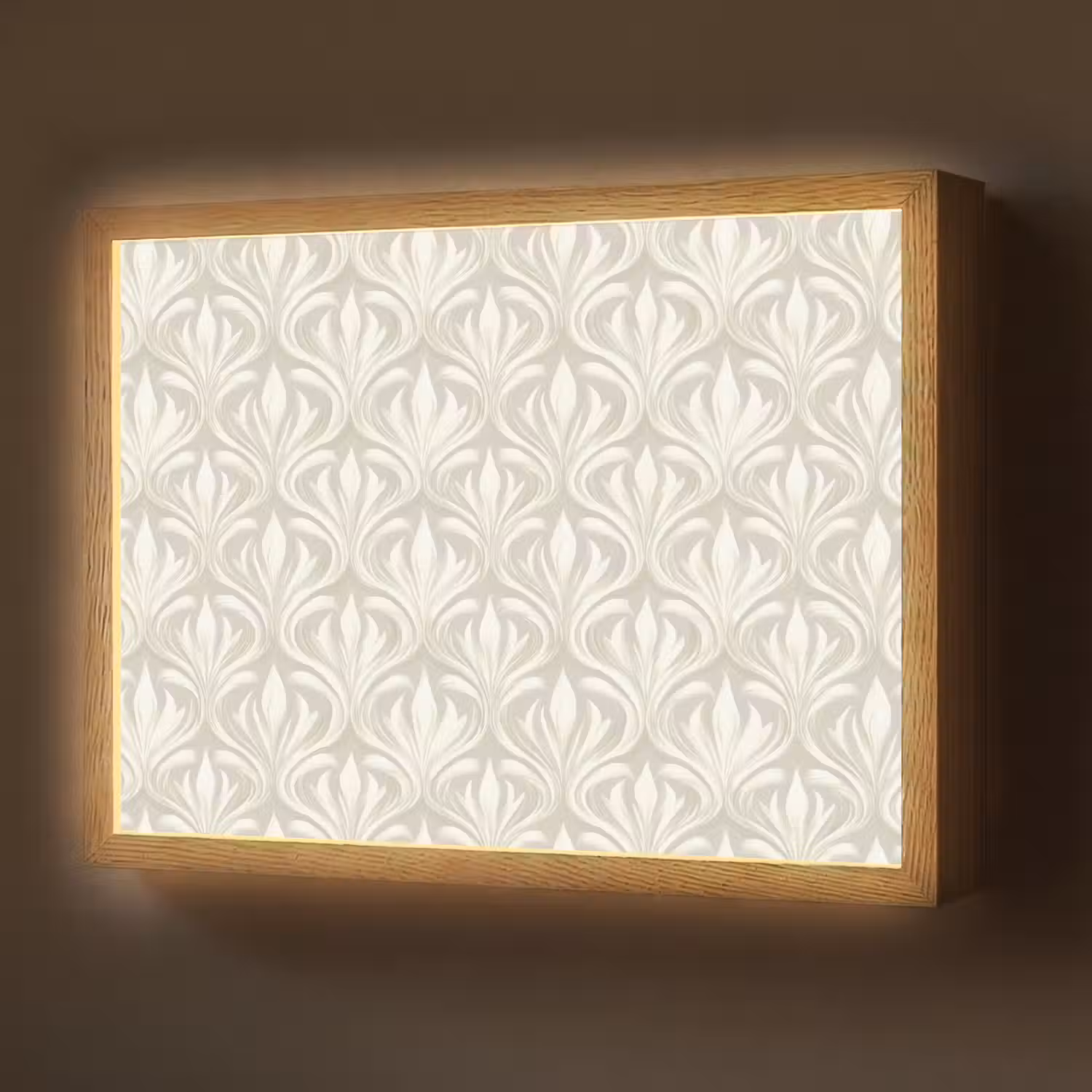 Barok - Patroon - Beige Light Box met batterij (Wandlamp) middel 907 -z3d_website