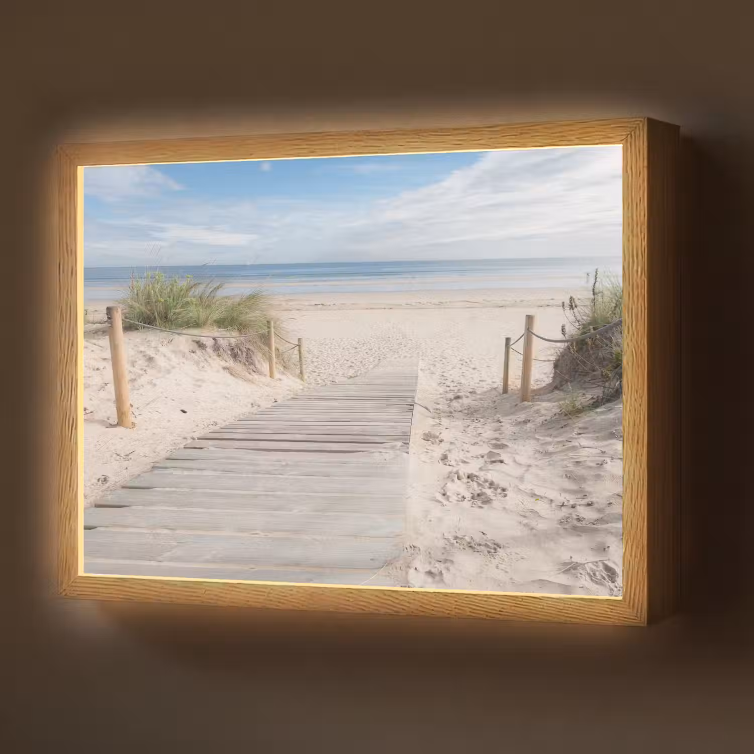 Strand - Pad - Duinen - Zee - Zomer Light Box met batterij (Wandlamp) middel -z3d_website