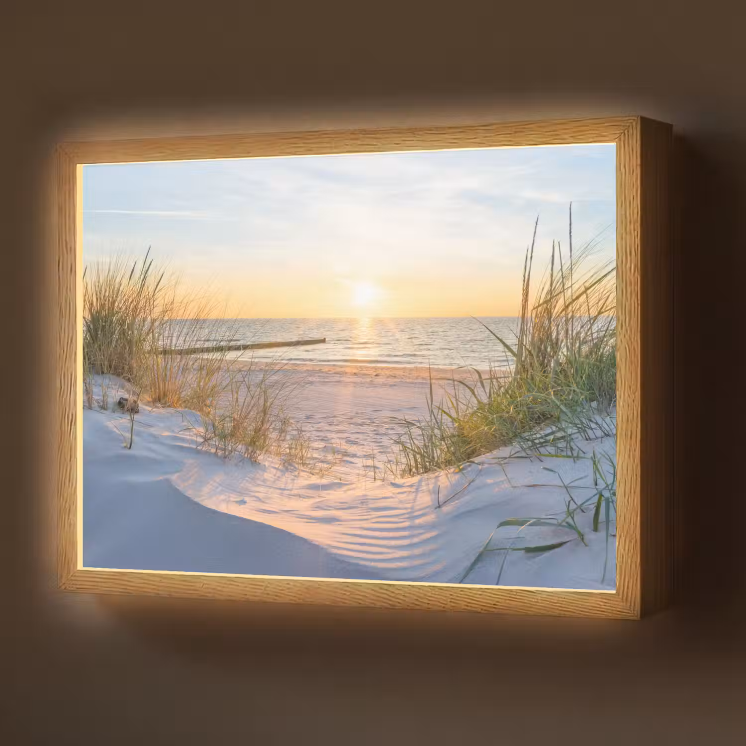 Strand - Zon - Duin - Gras - Zand - Horizon Light Box met batterij (Wandlamp) middel -z3d_website