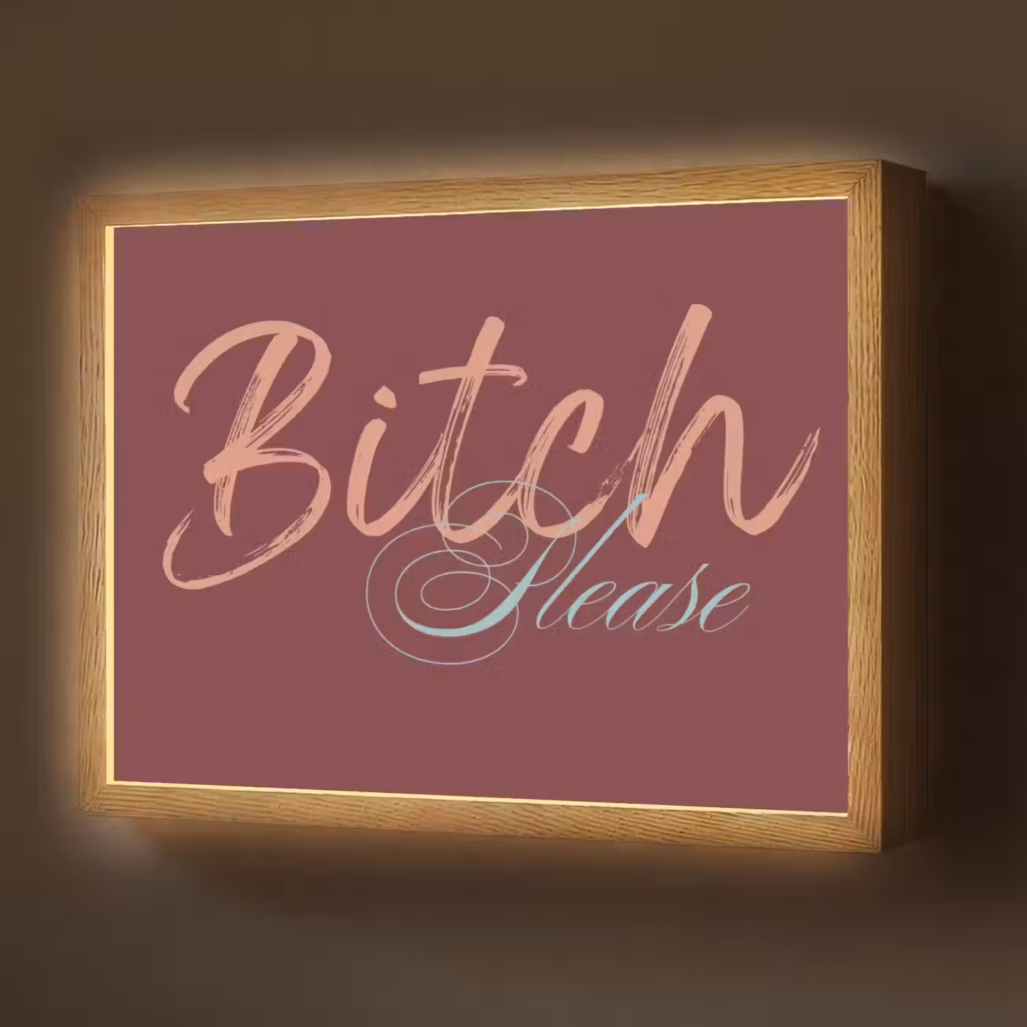 Bitch please - Rood - Blauw Light Box met batterij (Wandlamp) middel -z3d_website