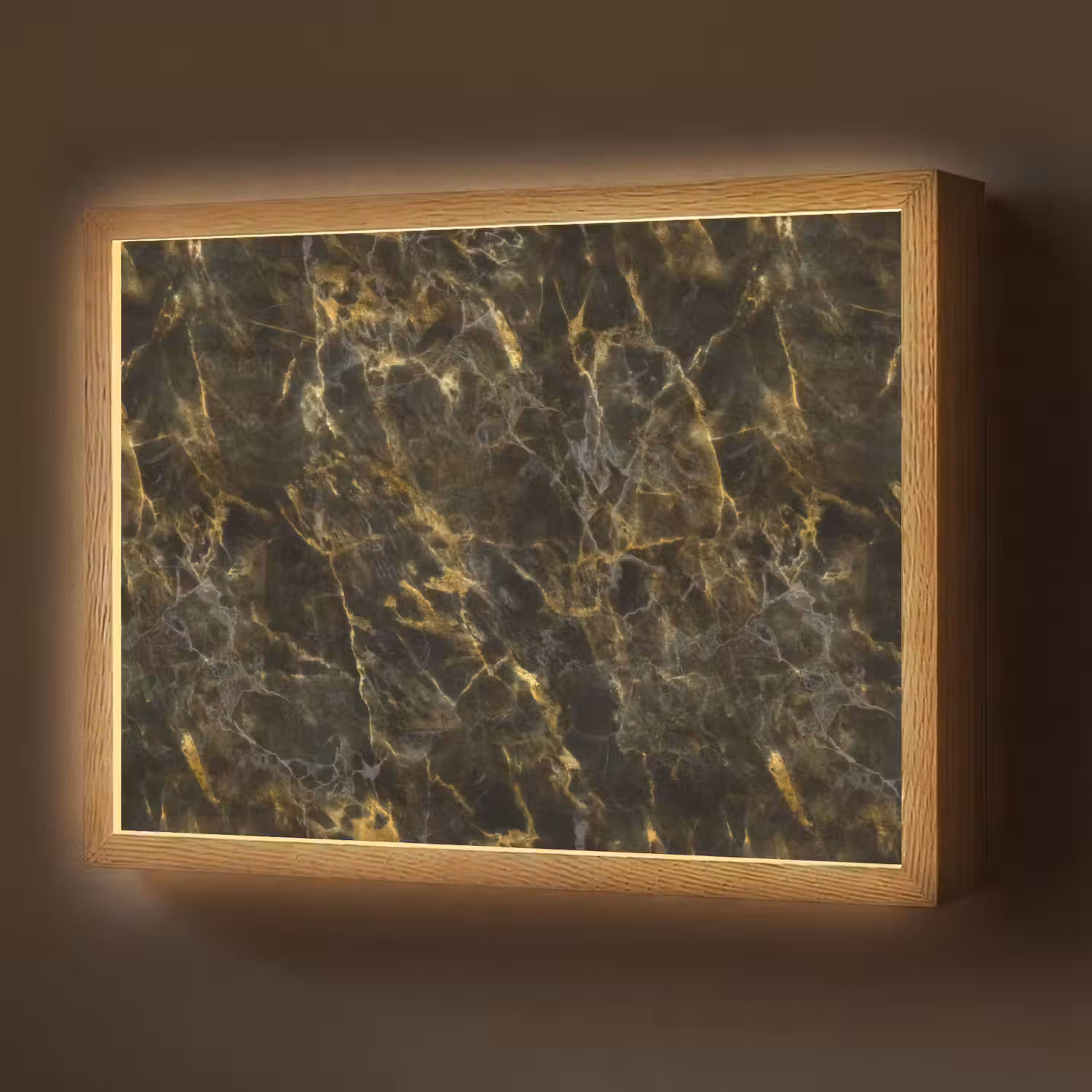 Zwart - Marmer - Goud Light Box met batterij (Wandlamp) middel 907 -z3d_website