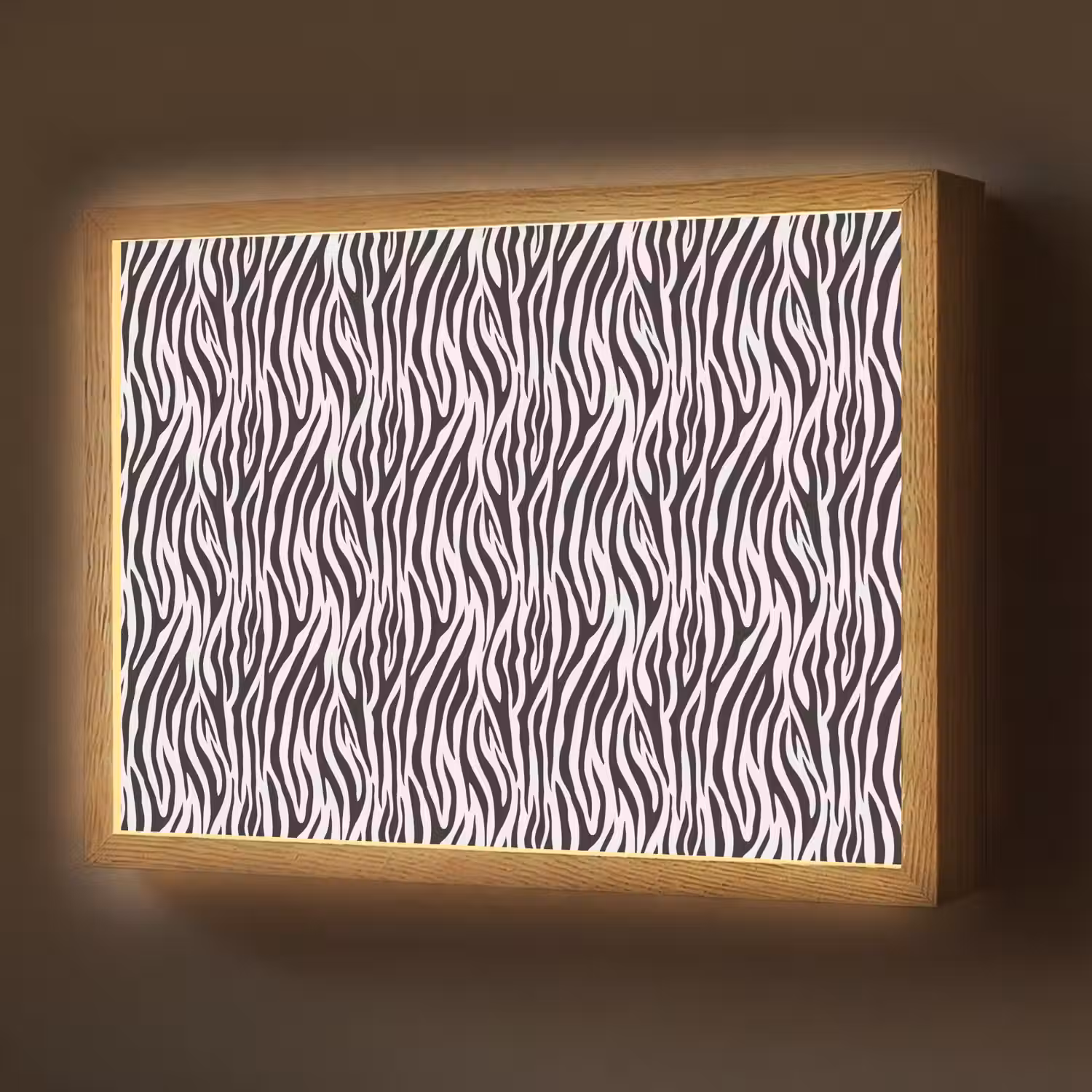 Zwart - Wit - Zebra - Patroon Light Box met batterij (Wandlamp) middel 907 -z3d_website