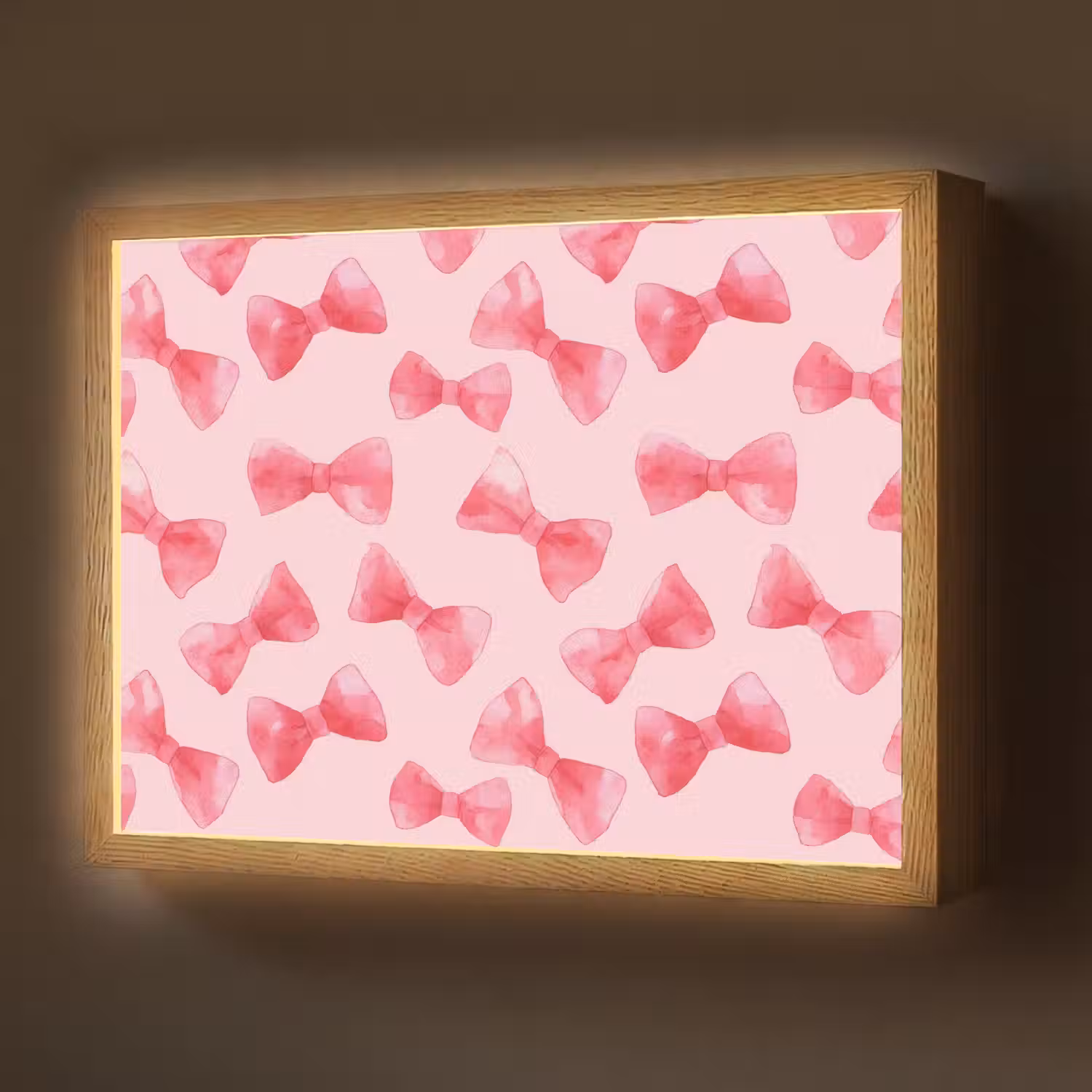 Strikken - Aquarel - Roze Light Box met batterij (Wandlamp) middel 907 -z3d_website