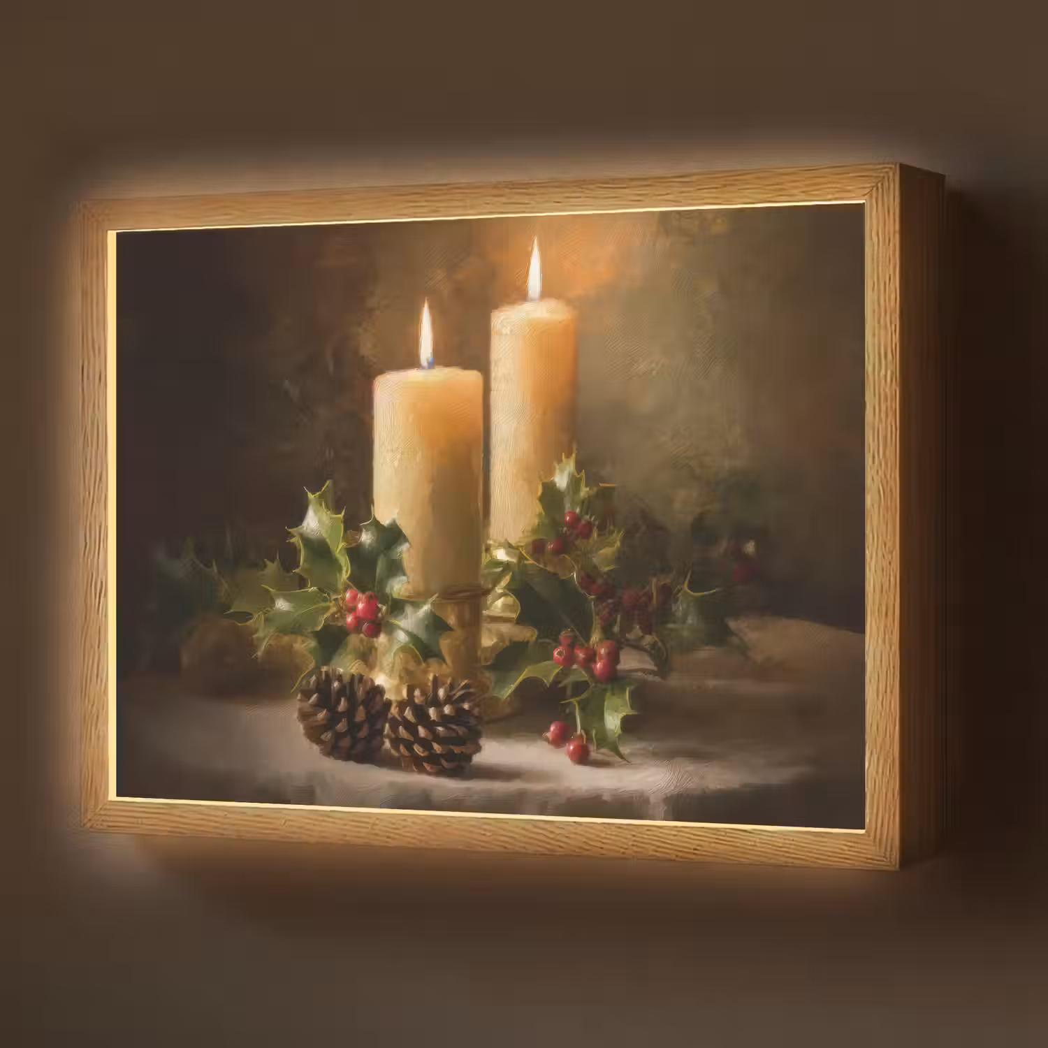 Kaarslicht - Kerst - Veelkleurig Light Box met batterij (Wandlamp) middel -z3d_website