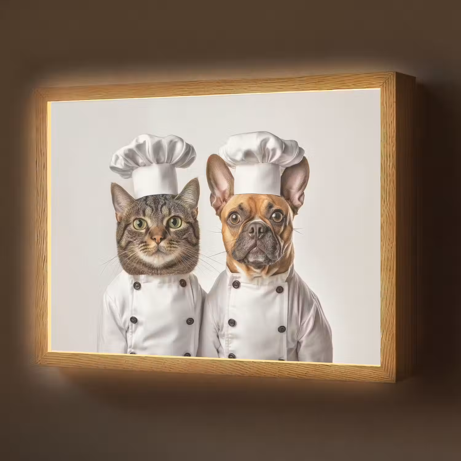 Kat - Hond - Kokskleding Light Box met batterij (Wandlamp) middel -z3d_website