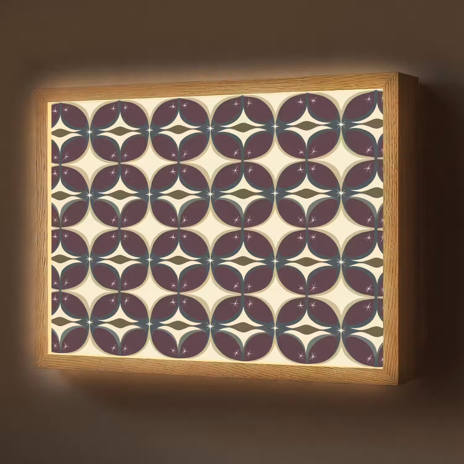 Cirkel - Retro - Kleurrijk Light Box met batterij (Wandlamp) middel 907 -z3d_website